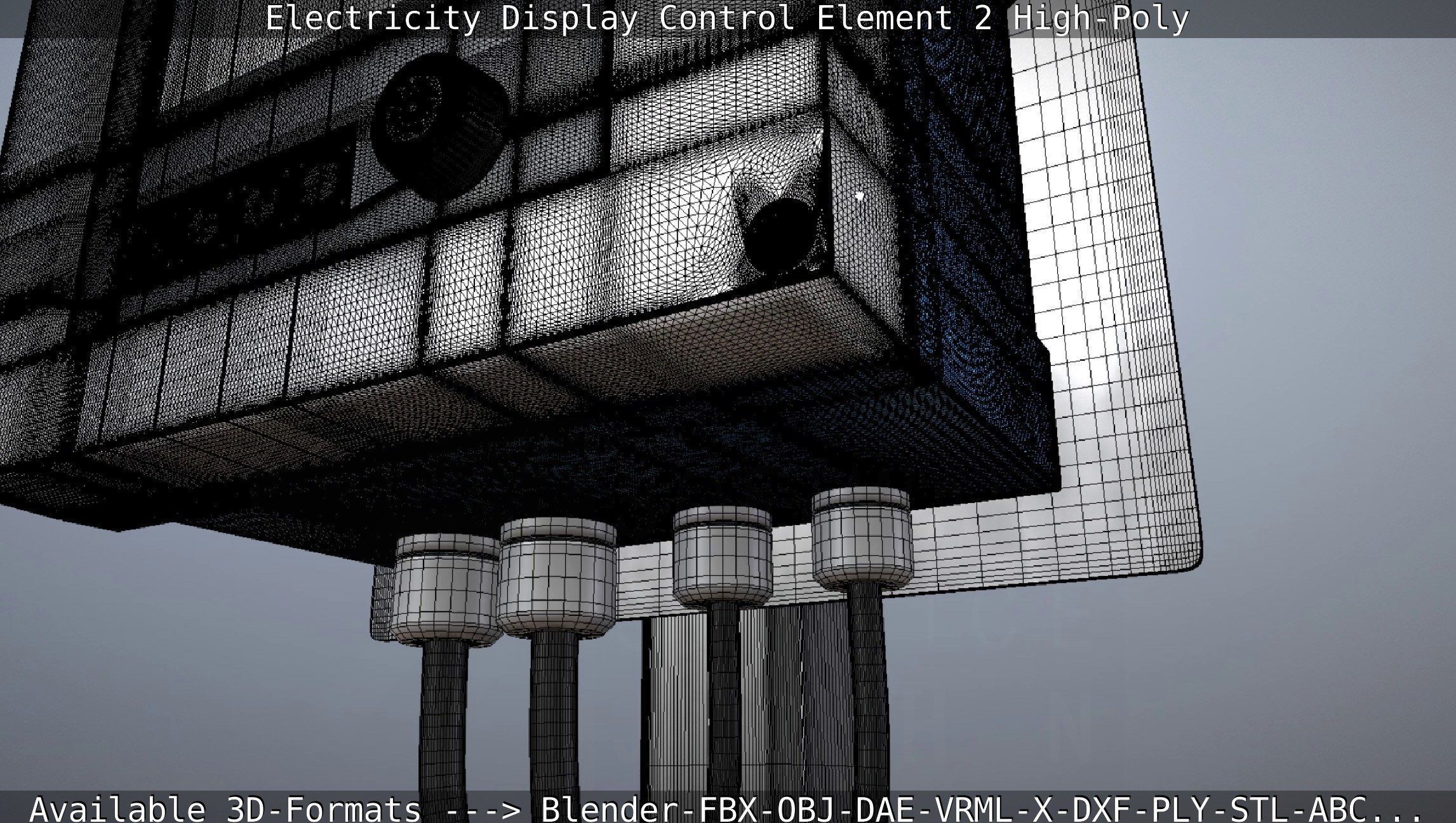 Electricity Display Control Element 2 High-Poly 3D model_63