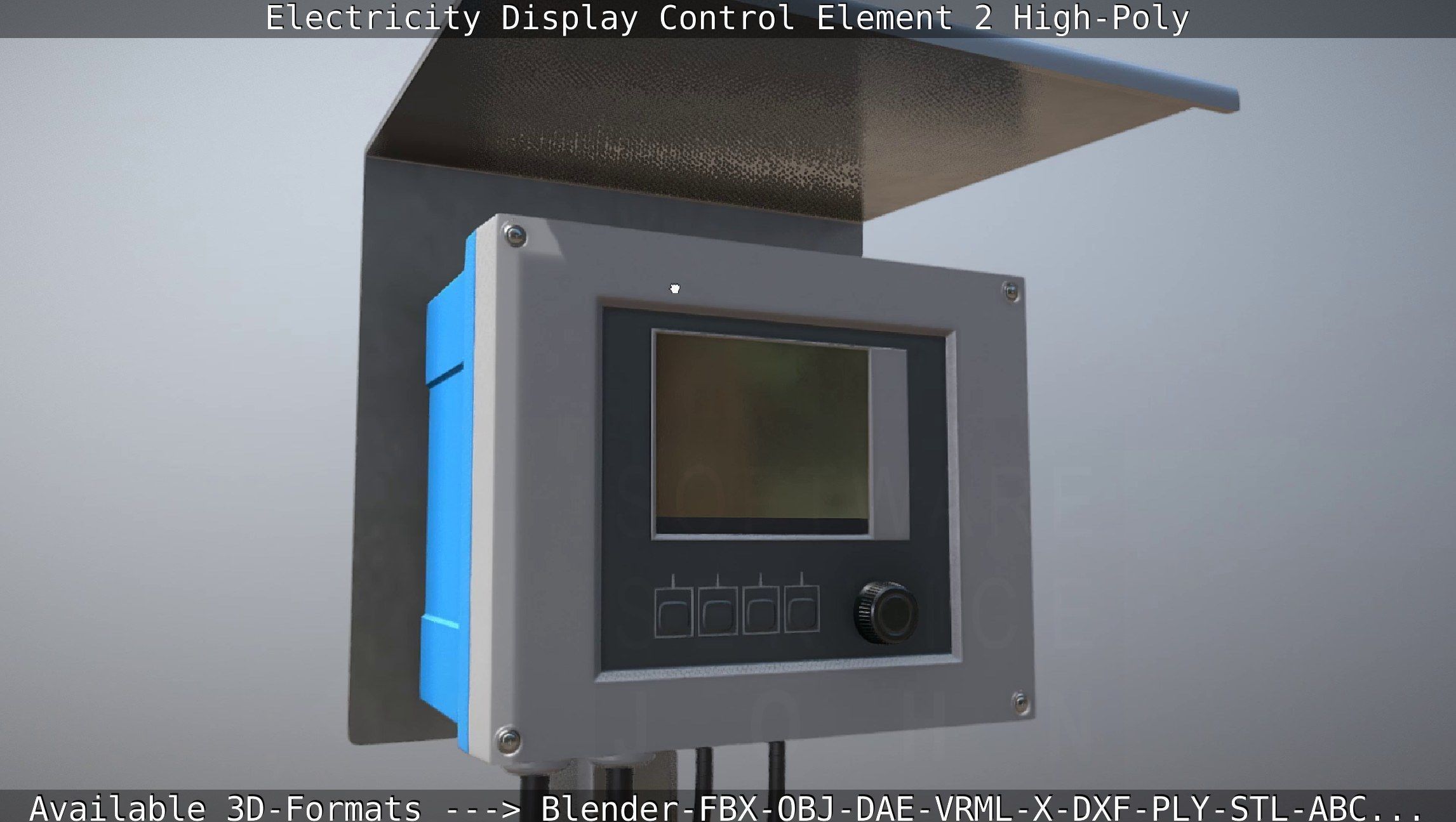 Electricity Display Control Element 2 High-Poly 3D model_43