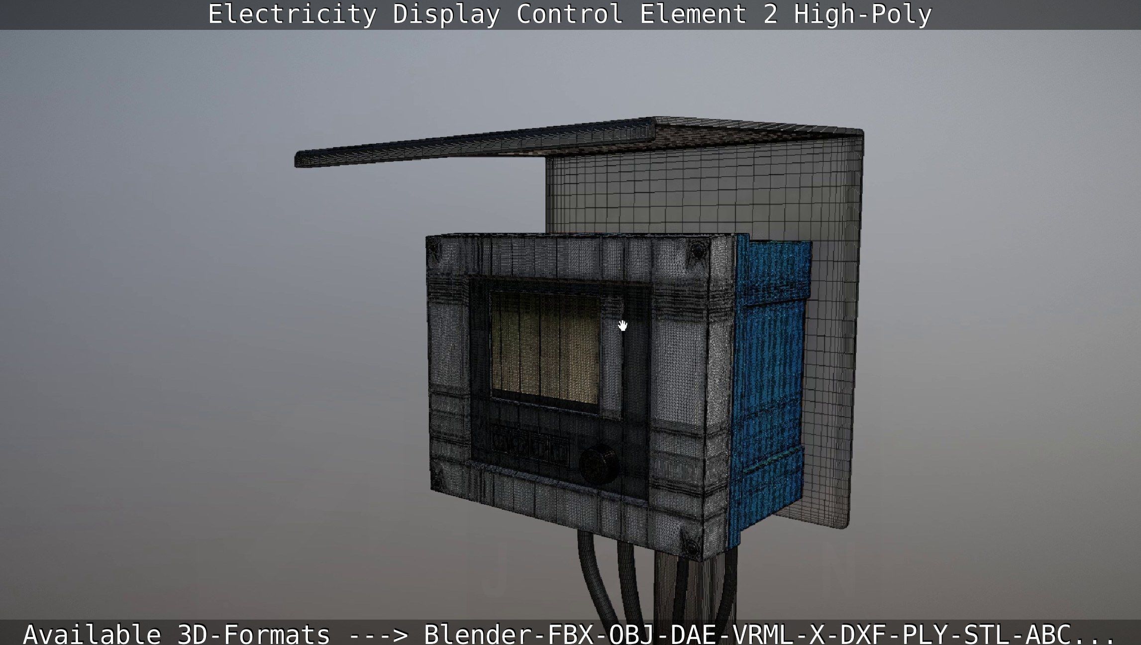 Electricity Display Control Element 2 High-Poly 3D model_50