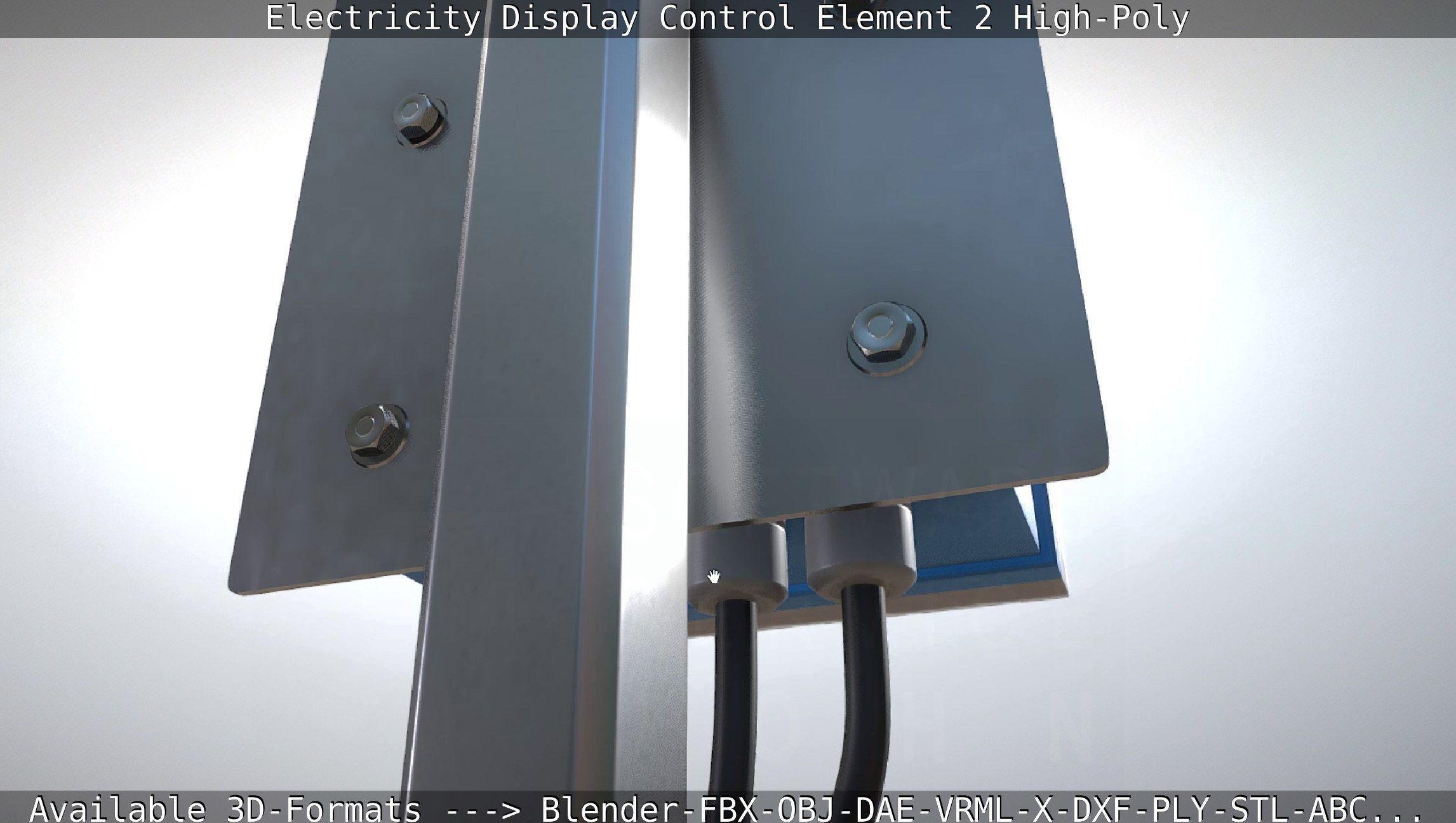 Electricity Display Control Element 2 High-Poly 3D model_86