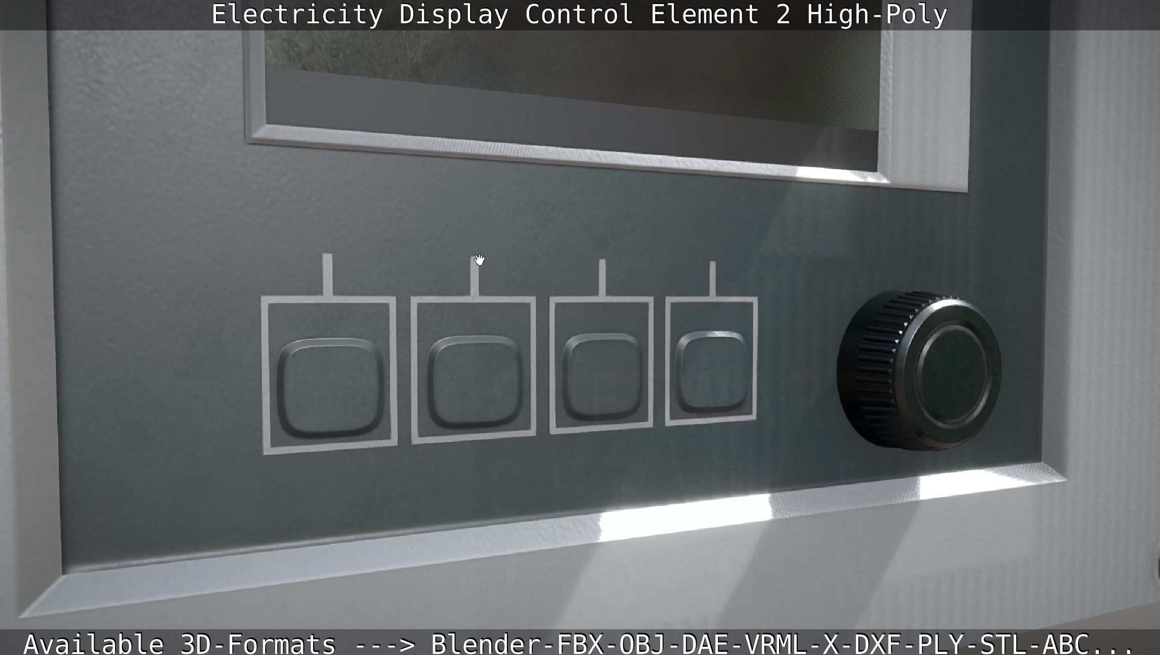 Electricity Display Control Element 2 High-Poly 3D model_40