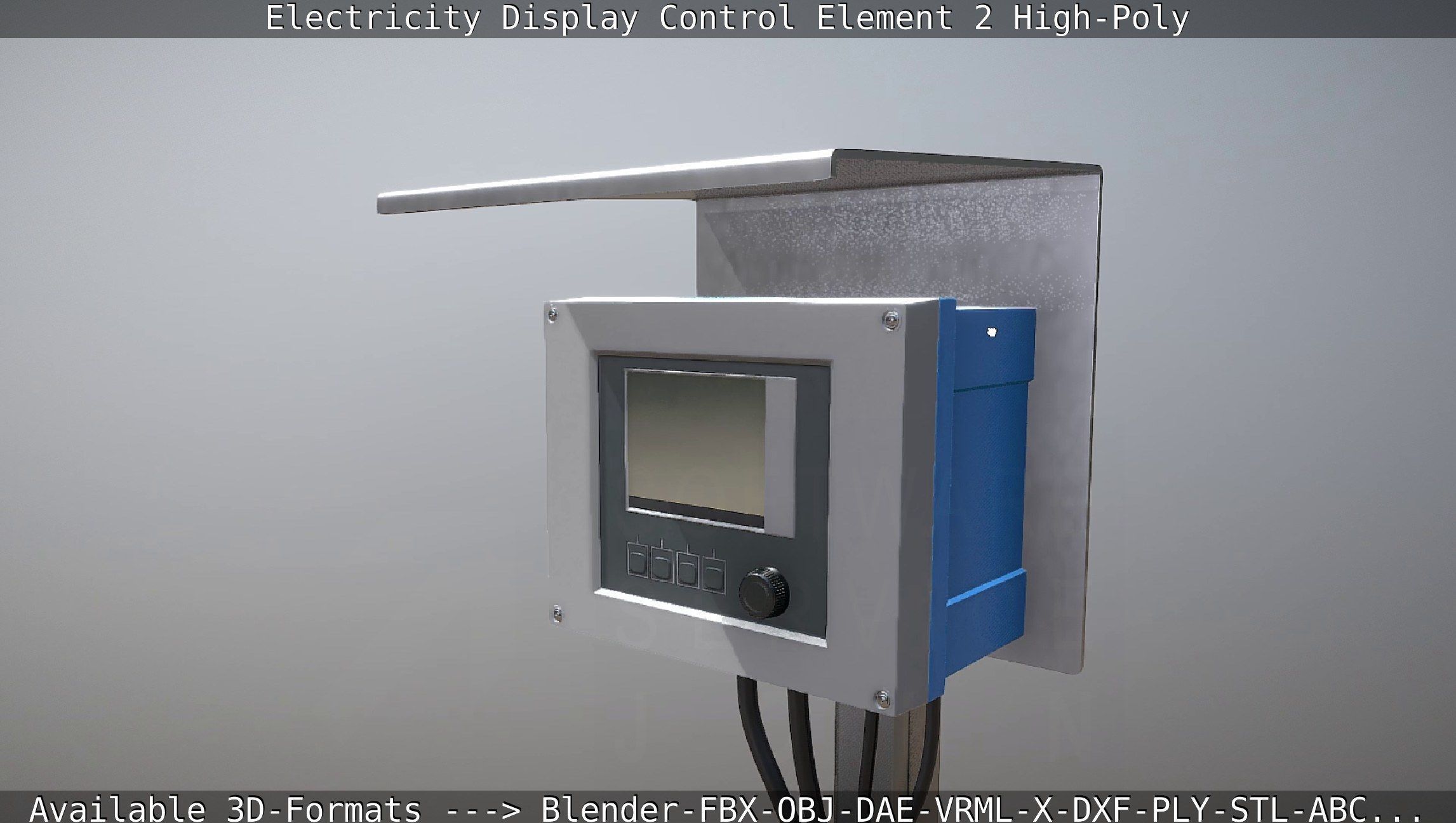 Electricity Display Control Element 2 High-Poly 3D model_47