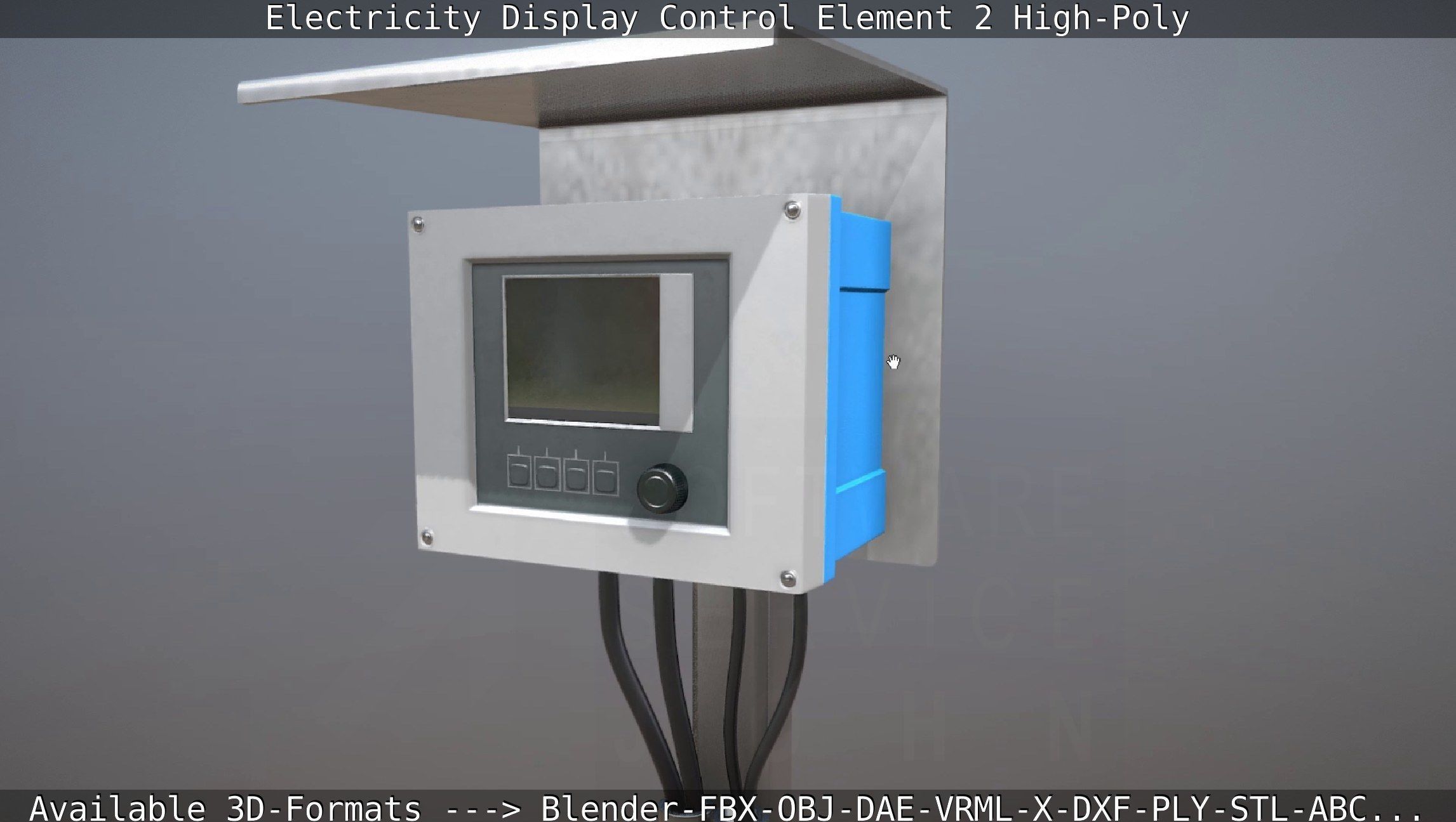Electricity Display Control Element 2 High-Poly 3D model_68