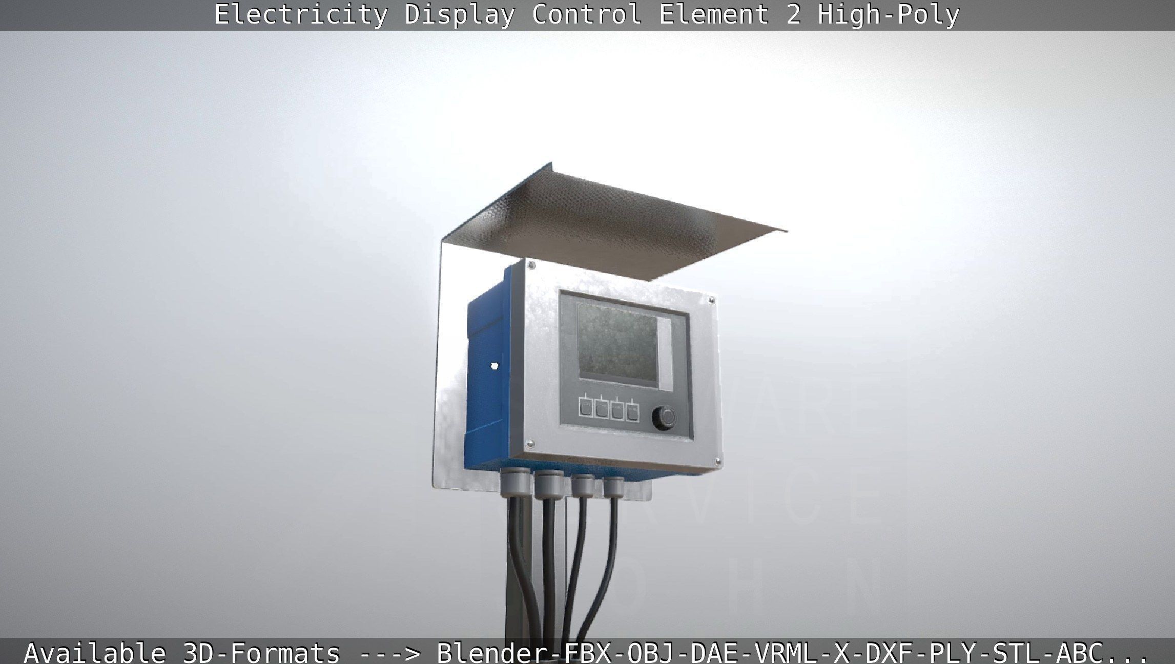 Electricity Display Control Element 2 High-Poly 3D model_8