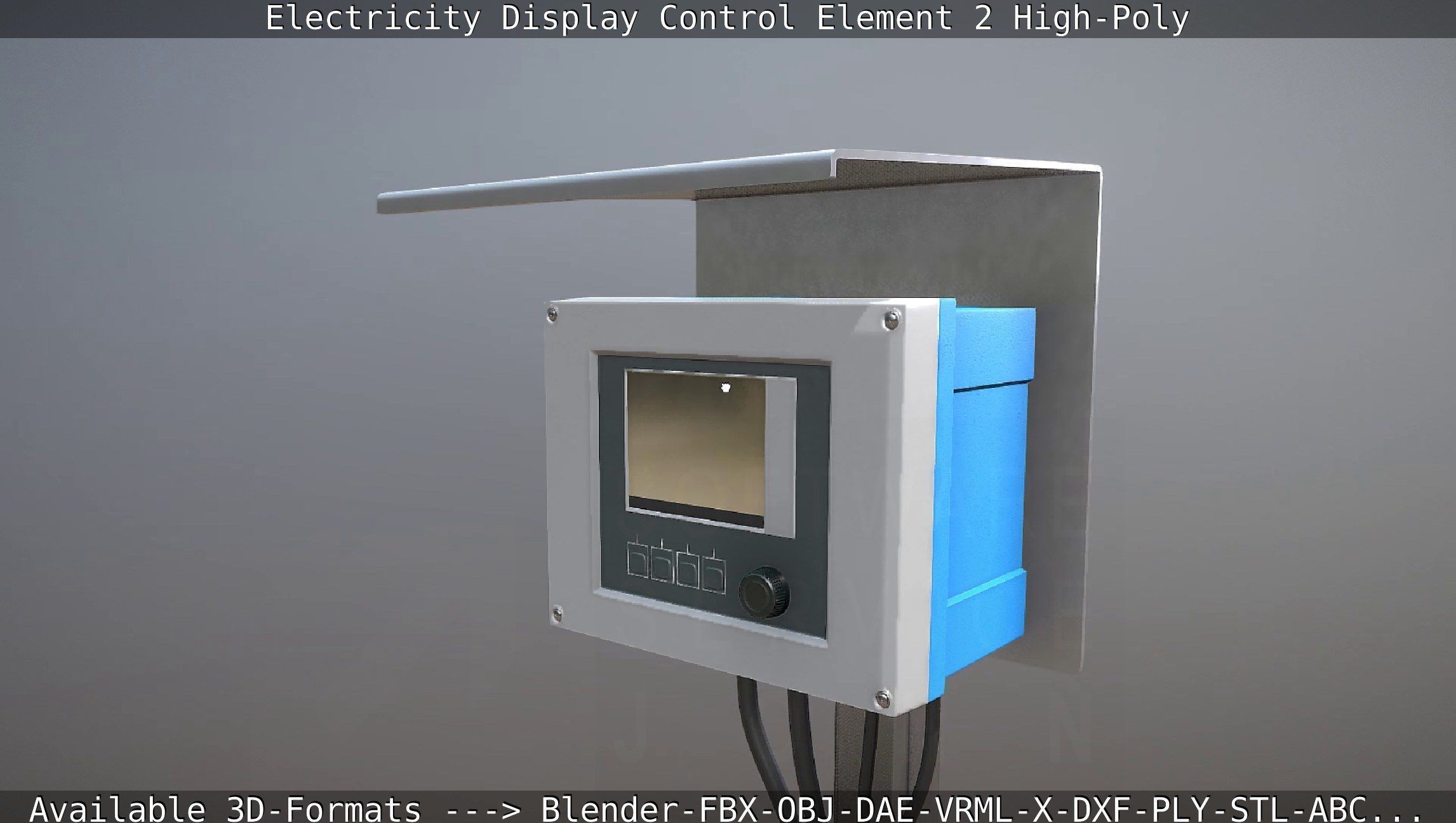 Electricity Display Control Element 2 High-Poly 3D model_48
