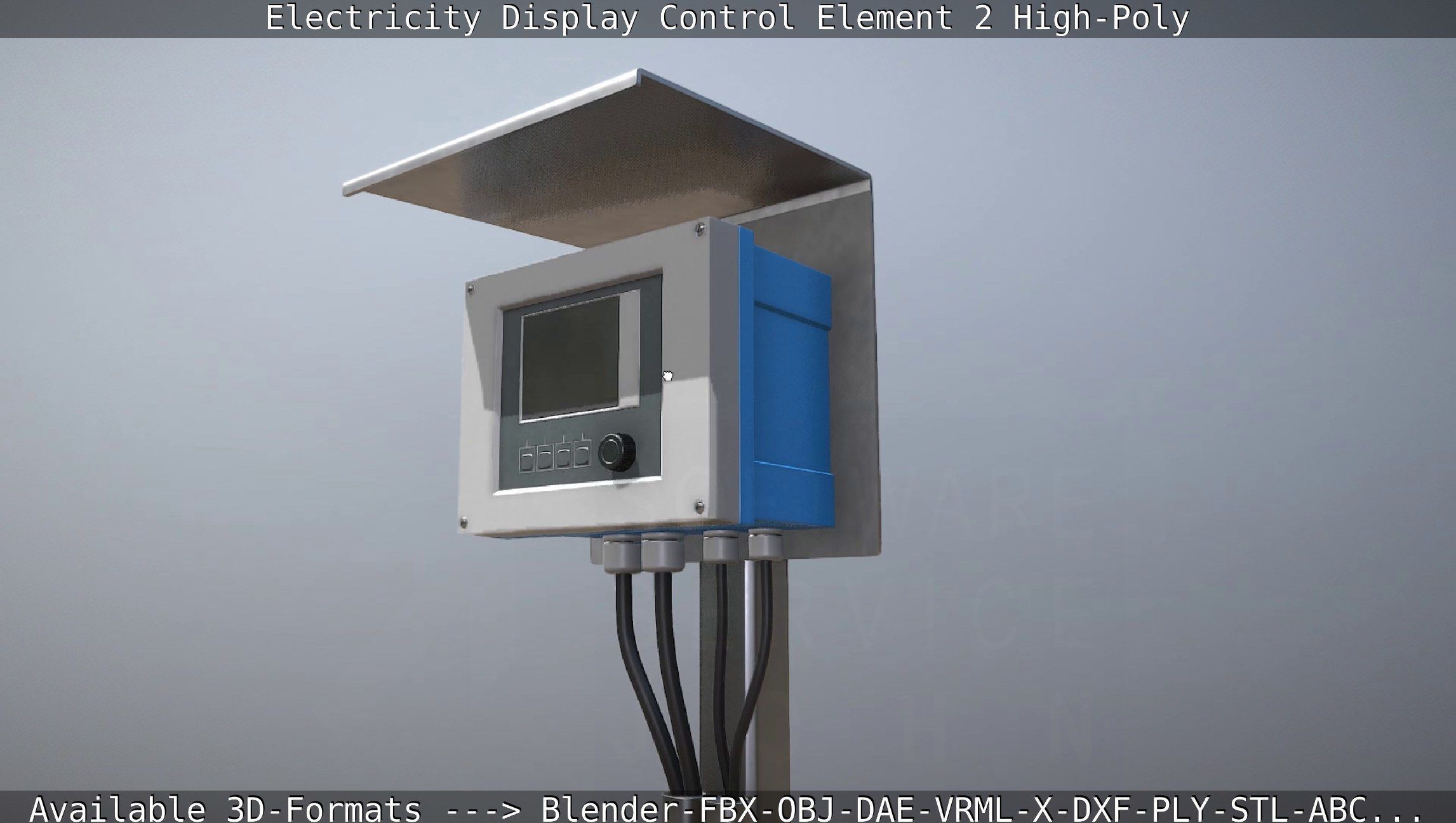 Electricity Display Control Element 2 High-Poly 3D model_19