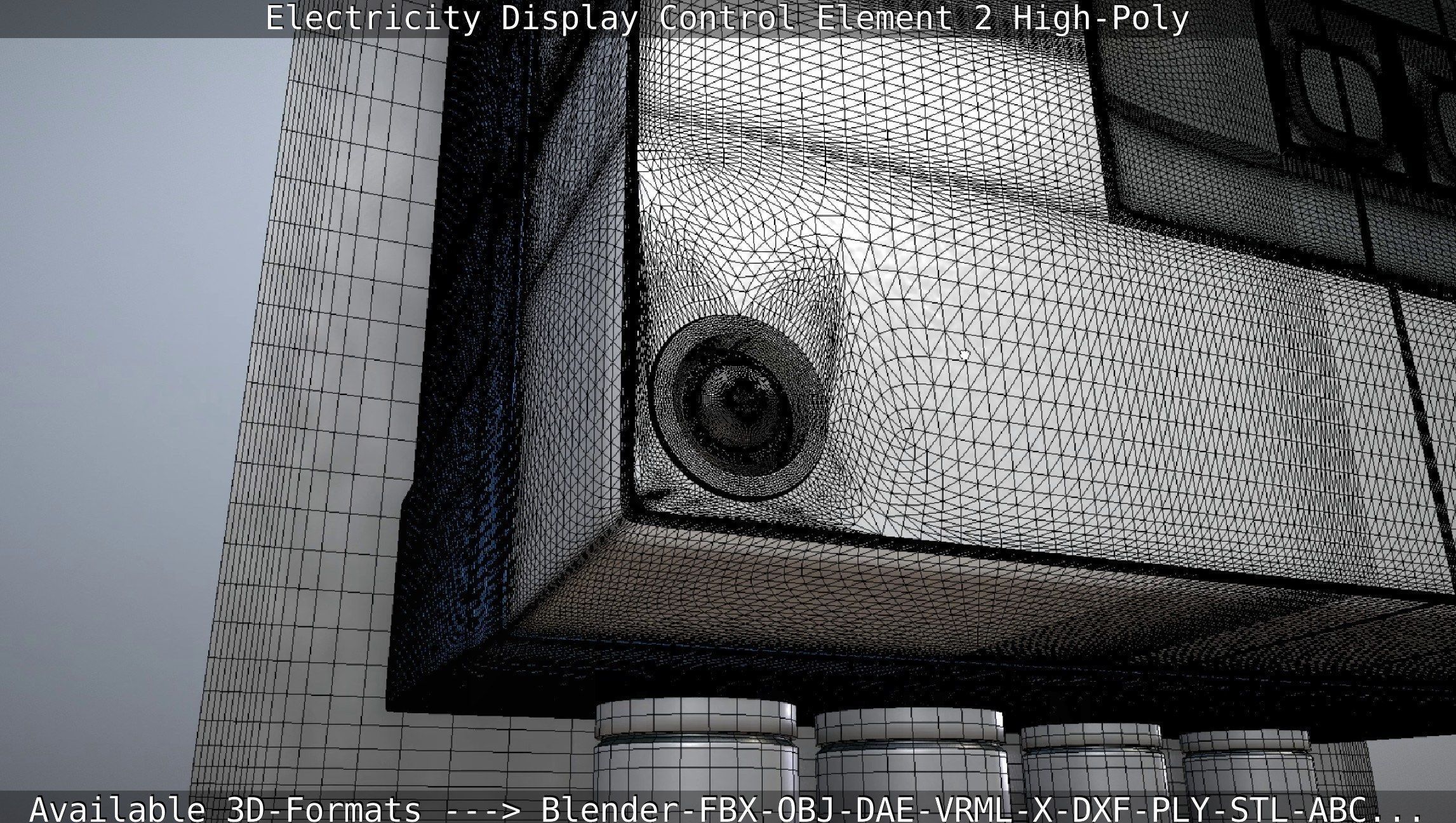Electricity Display Control Element 2 High-Poly 3D model_60