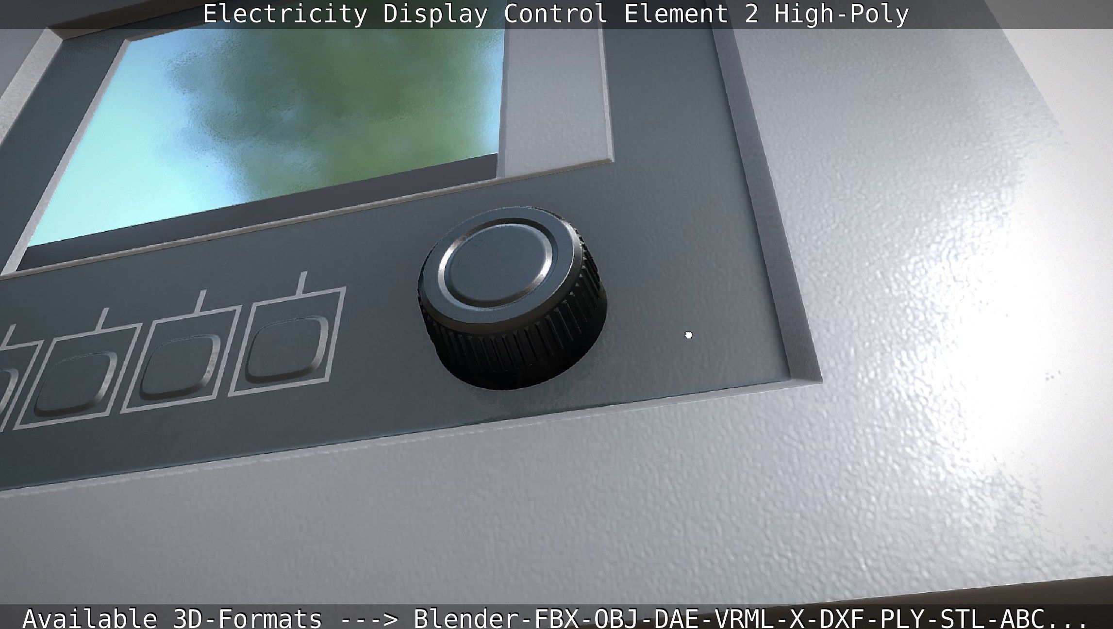 Electricity Display Control Element 2 High-Poly 3D model_11