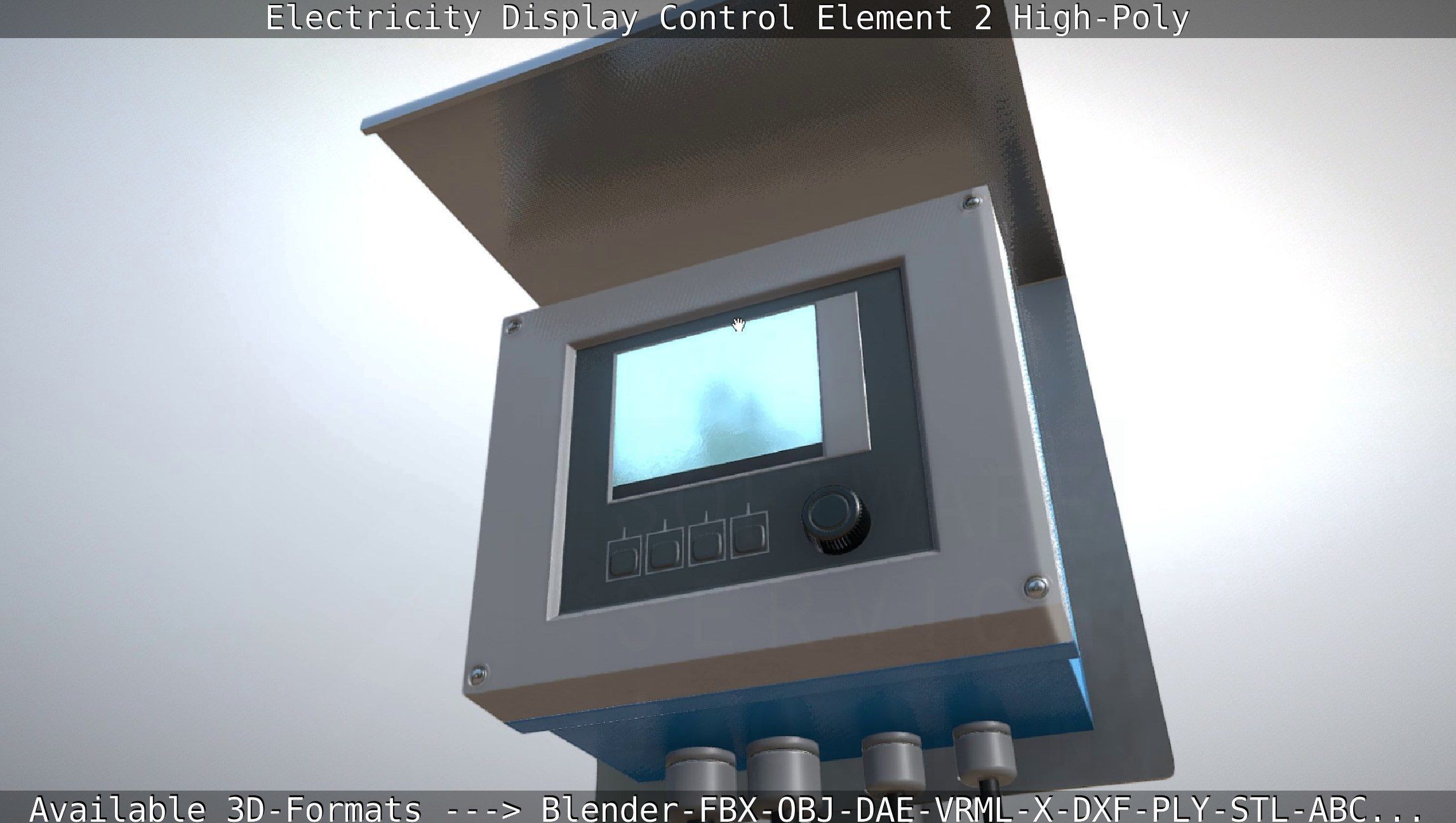 Electricity Display Control Element 2 High-Poly 3D model_5
