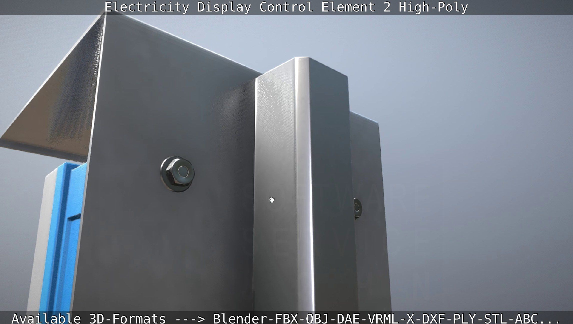 Electricity Display Control Element 2 High-Poly 3D model_29