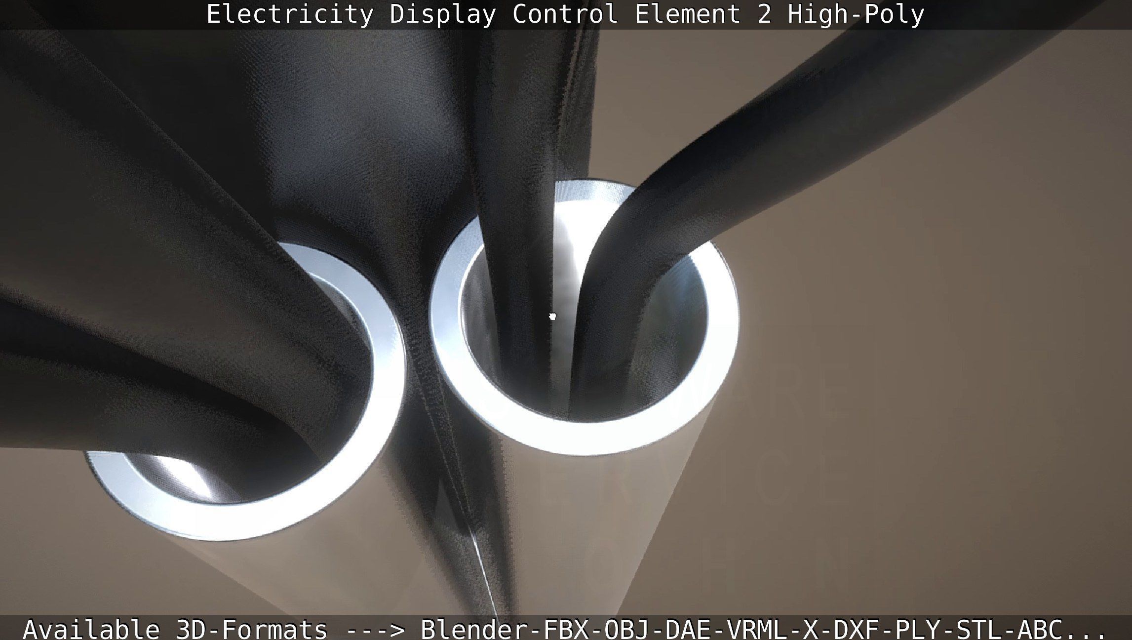 Electricity Display Control Element 2 High-Poly 3D model_93