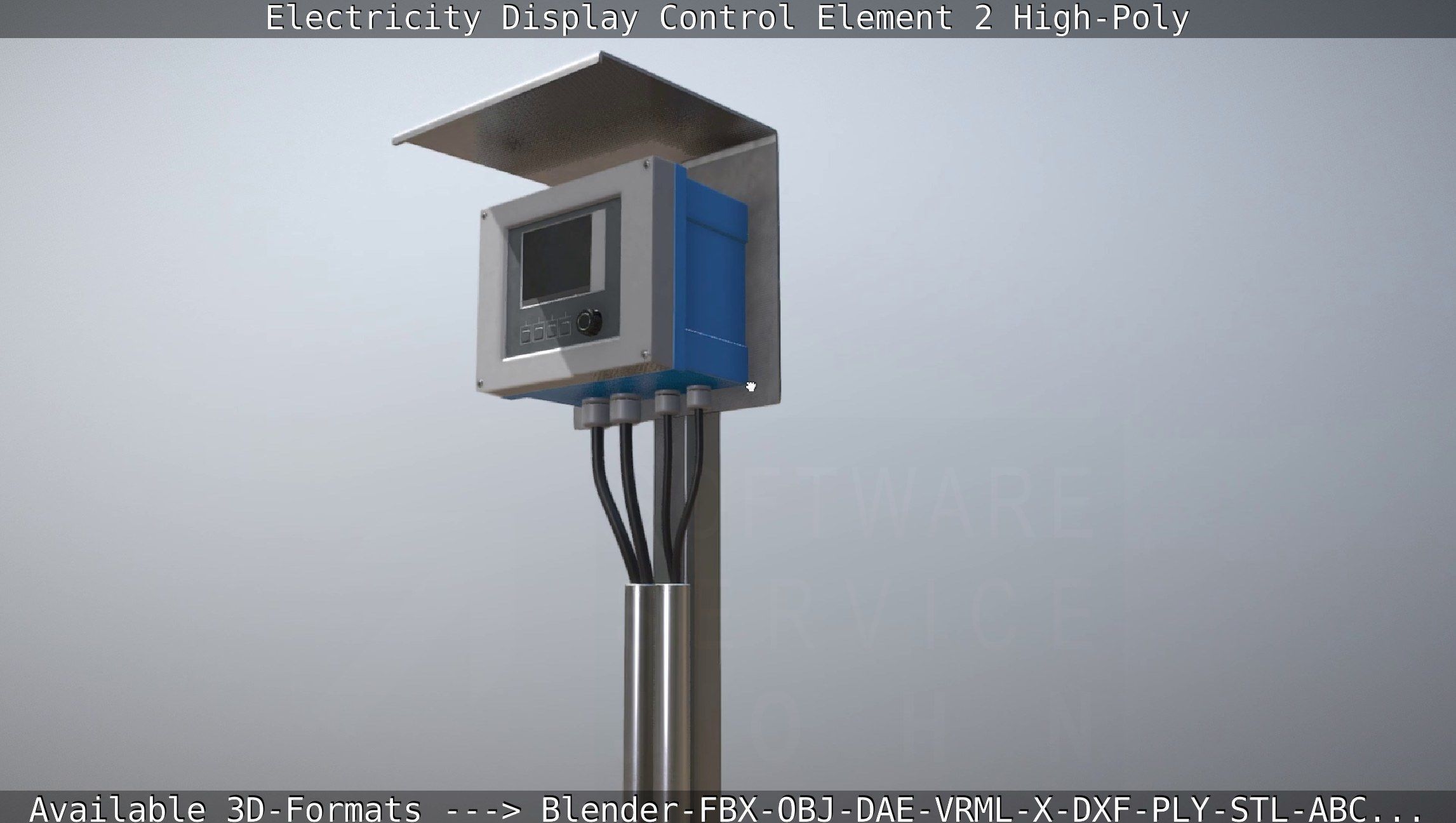 Electricity Display Control Element 2 High-Poly 3D model_18