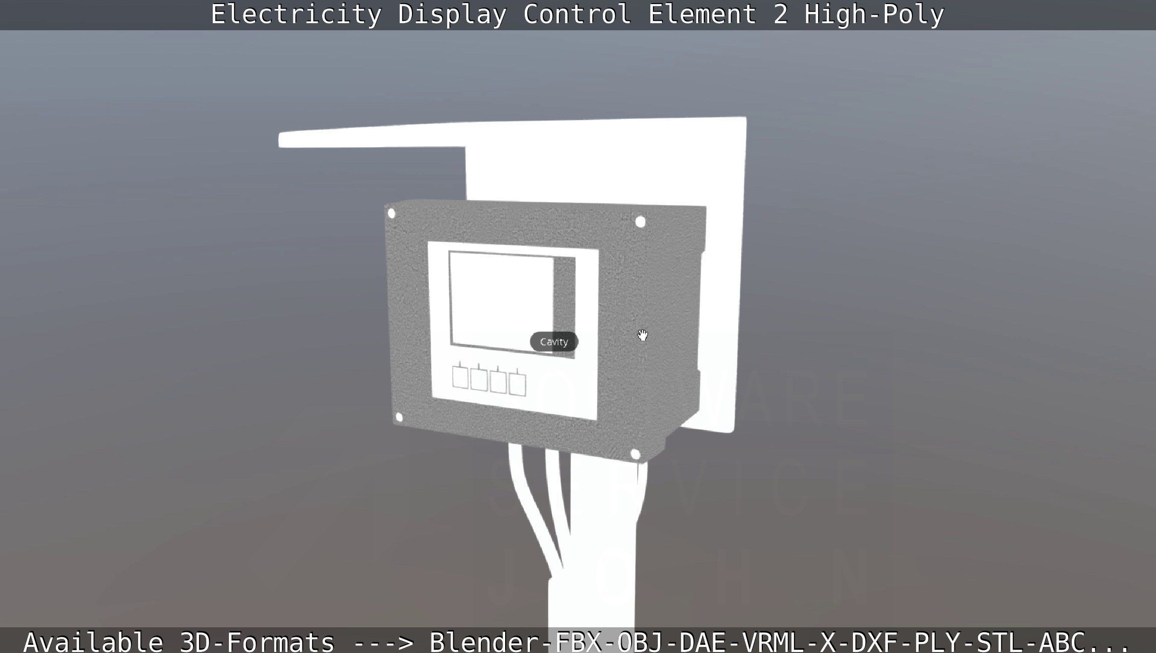 Electricity Display Control Element 2 High-Poly 3D model_80