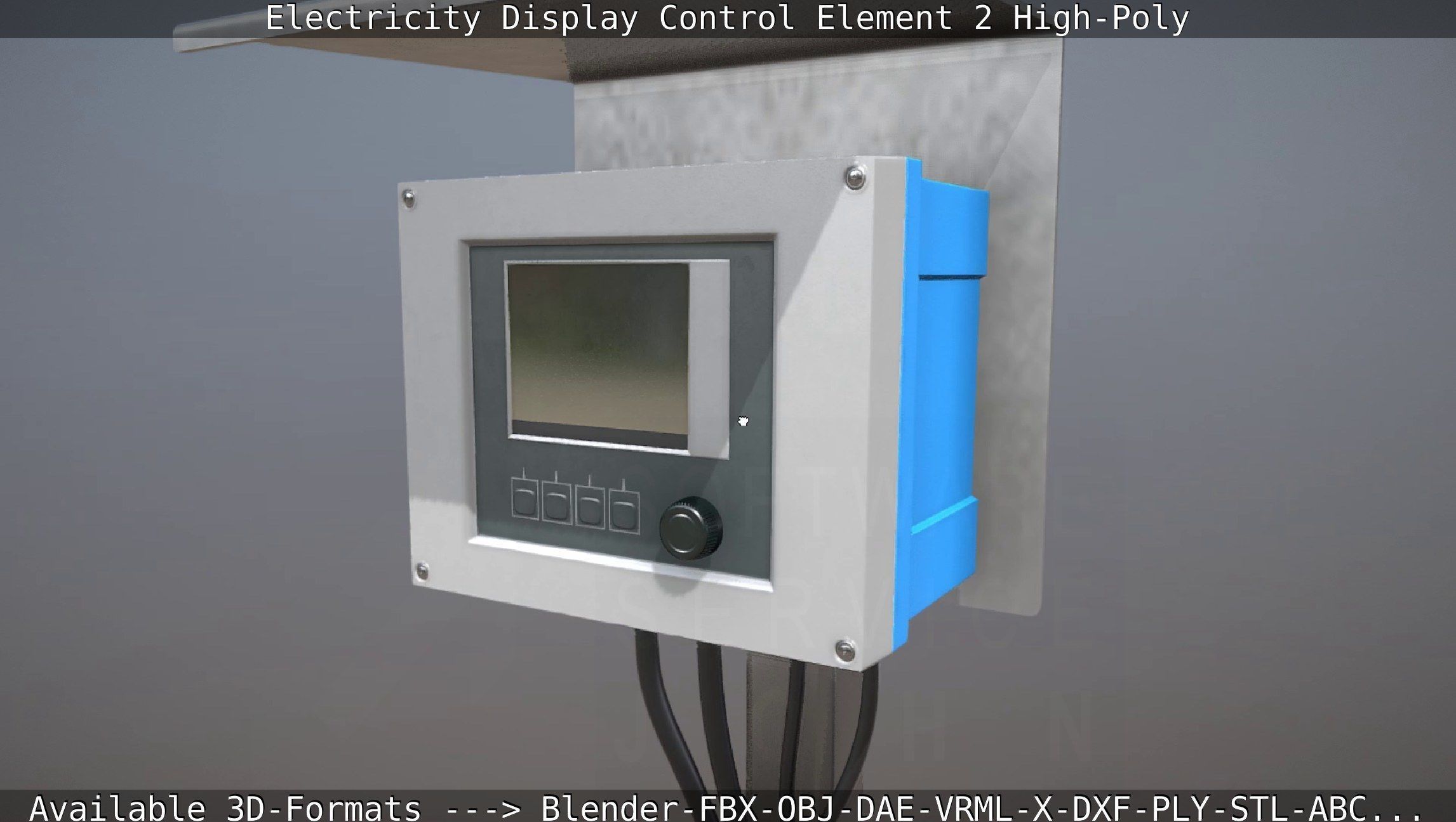 Electricity Display Control Element 2 High-Poly 3D model_83