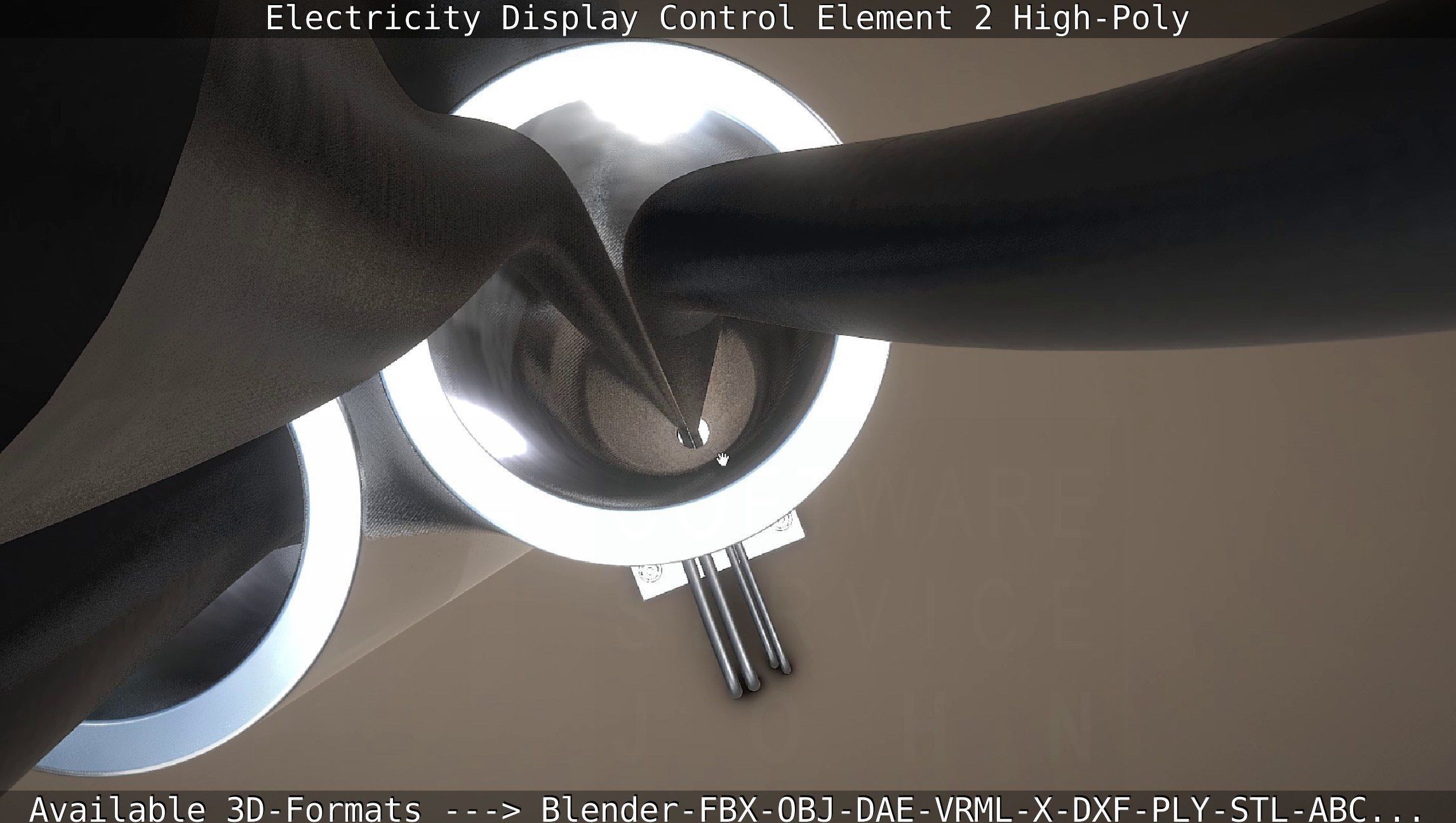 Electricity Display Control Element 2 High-Poly 3D model_95