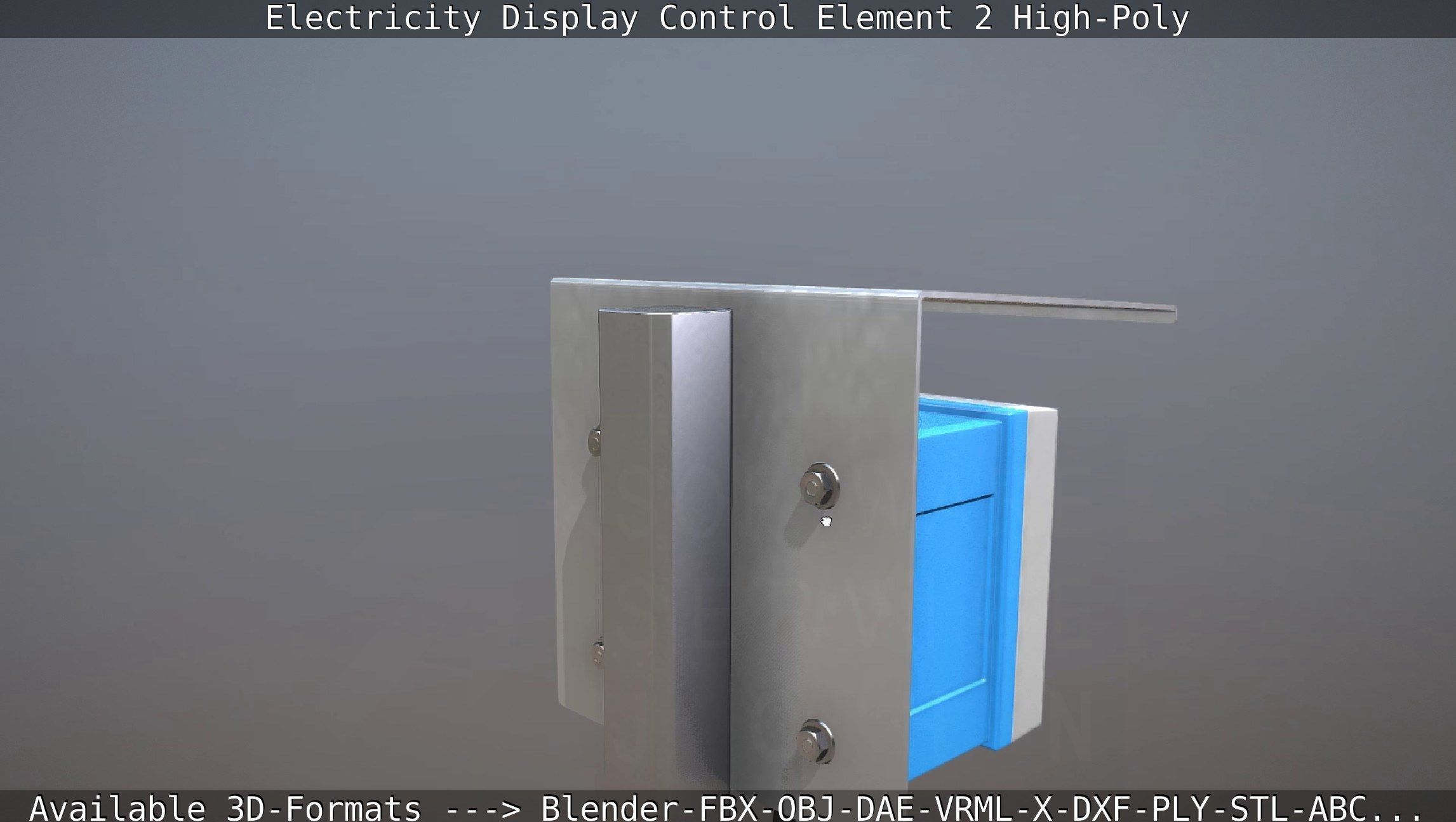 Electricity Display Control Element 2 High-Poly 3D model_26