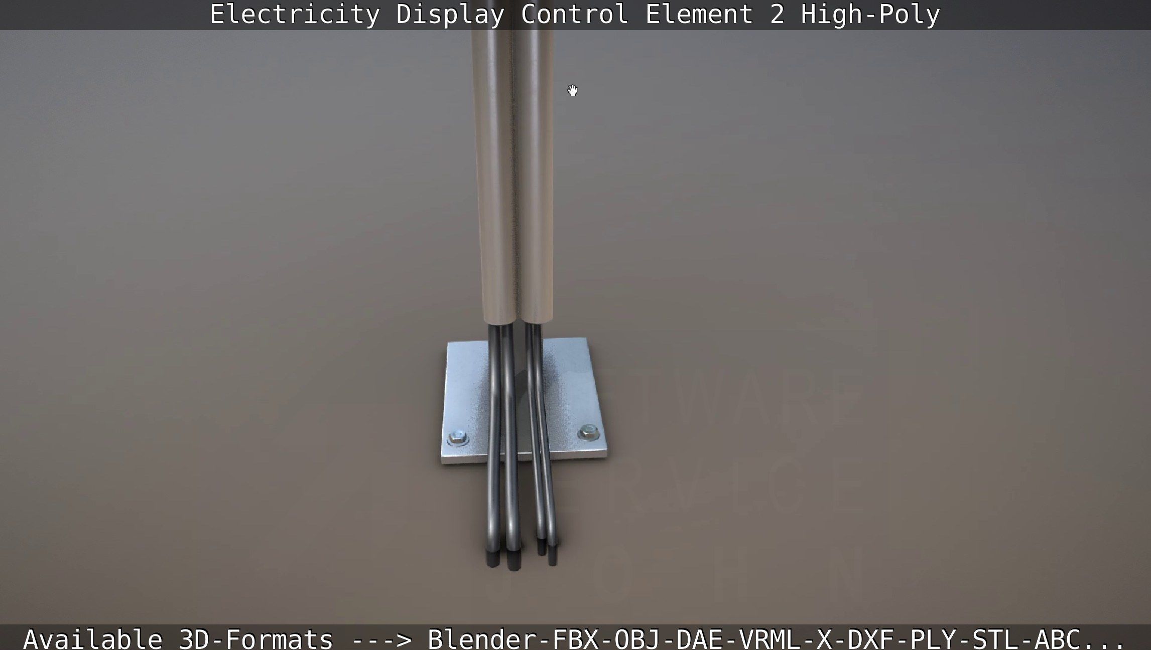 Electricity Display Control Element 2 High-Poly 3D model_16
