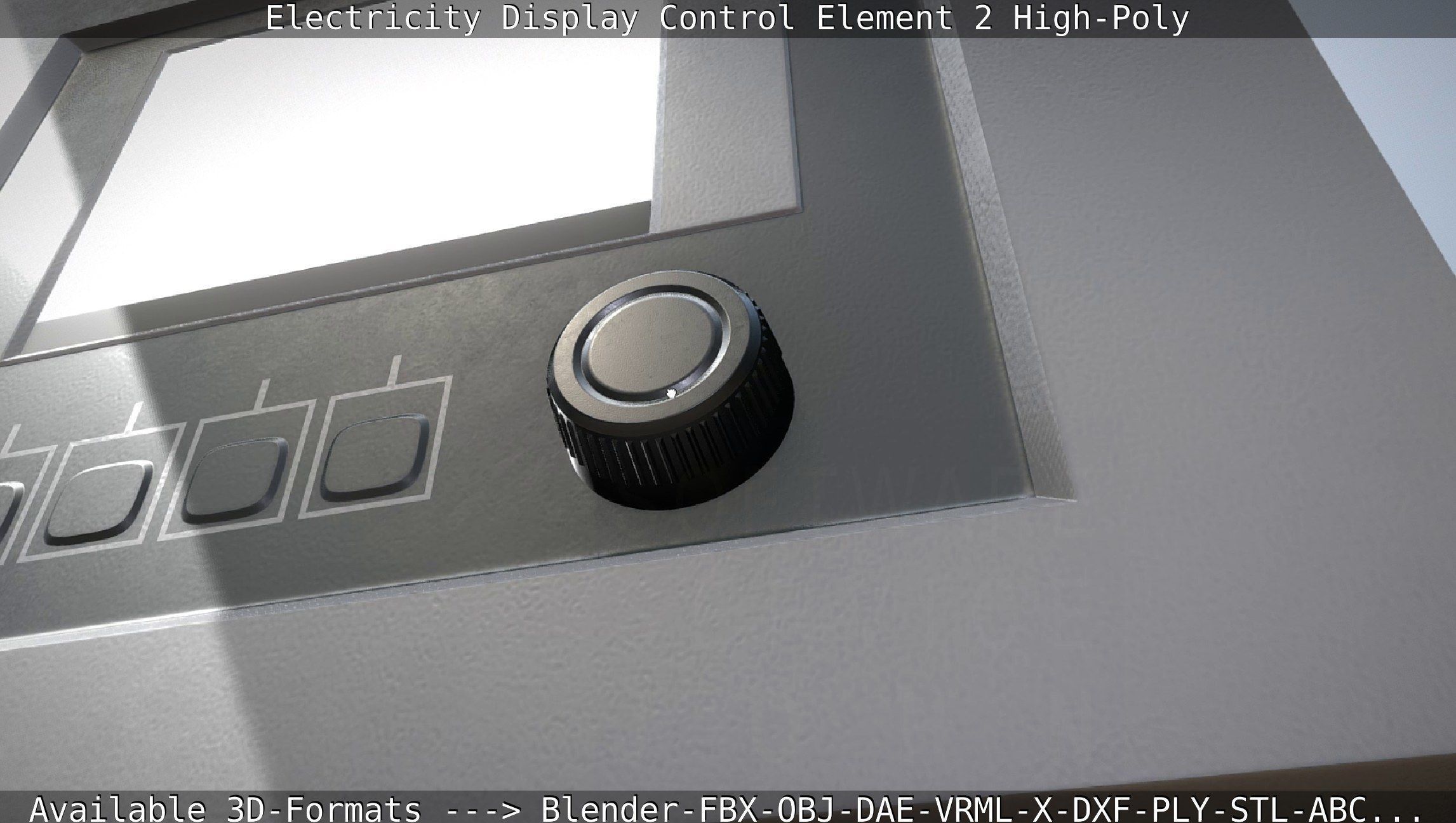 Electricity Display Control Element 2 High-Poly 3D model_7
