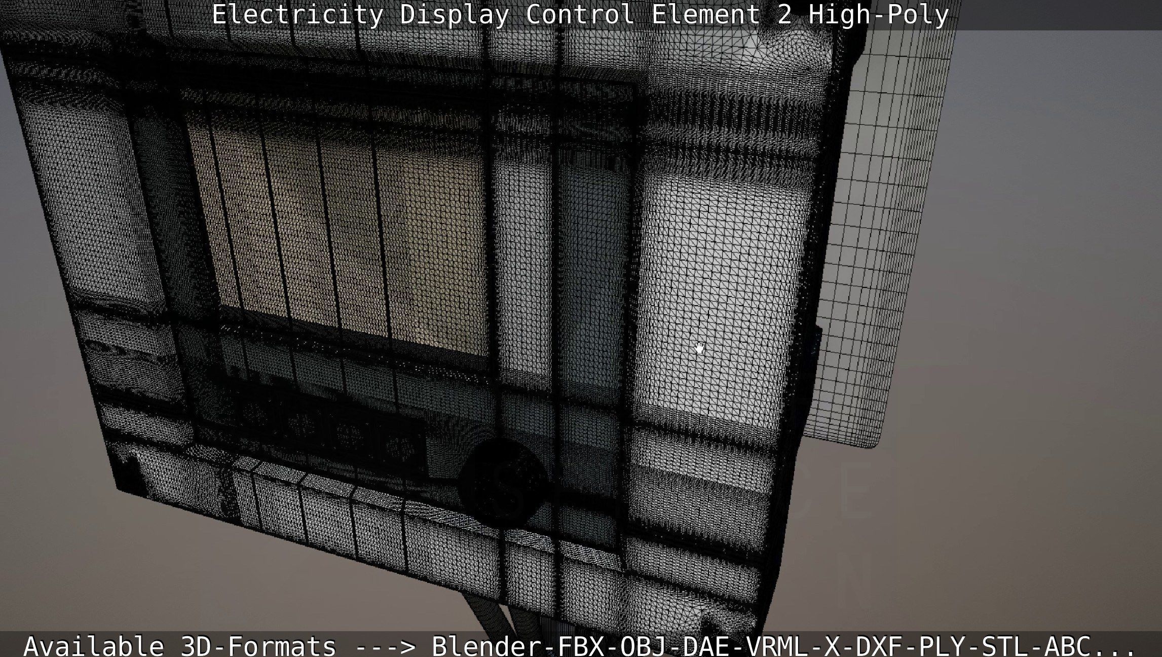 Electricity Display Control Element 2 High-Poly 3D model_66