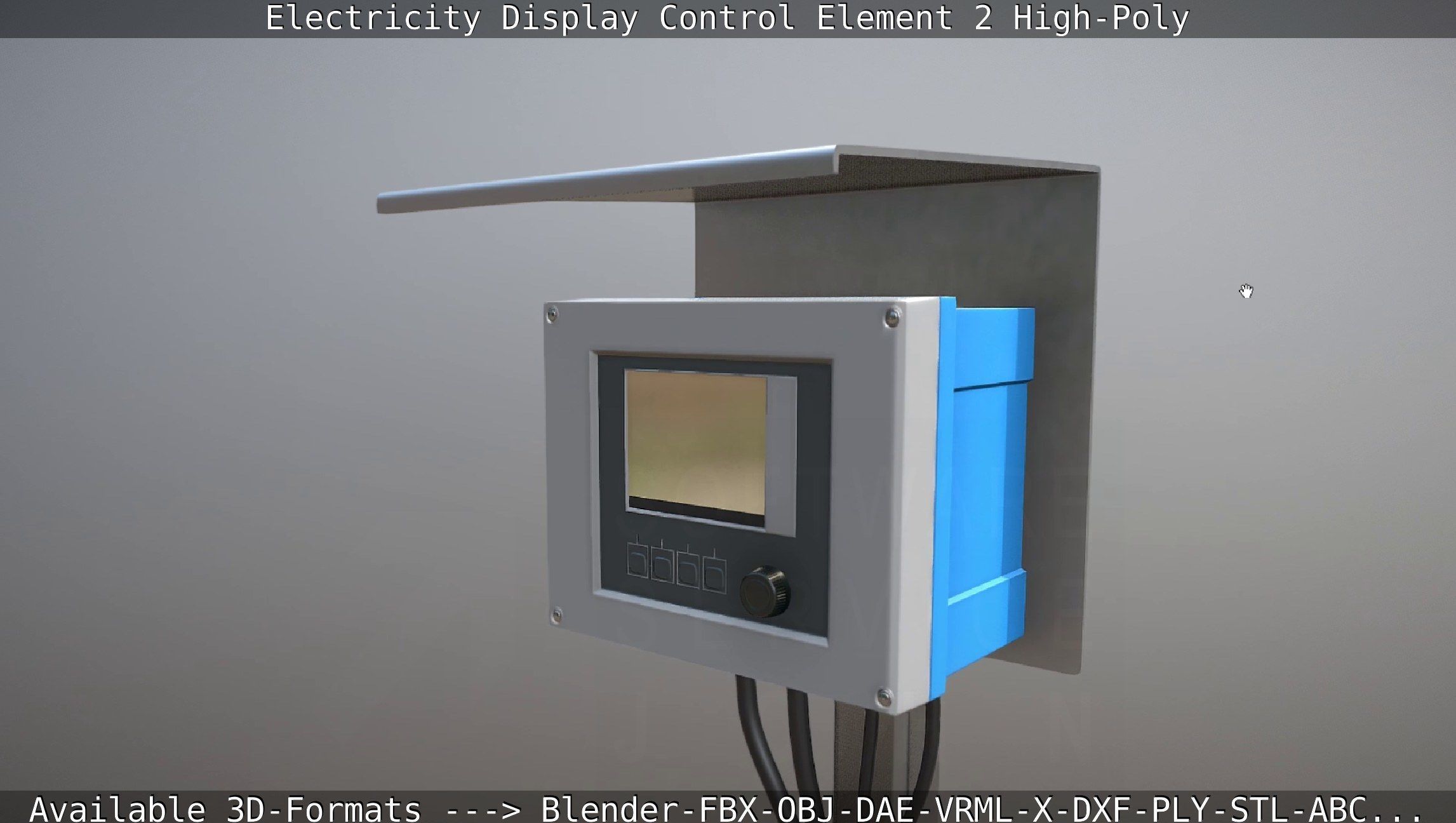 Electricity Display Control Element 2 High-Poly 3D model_46