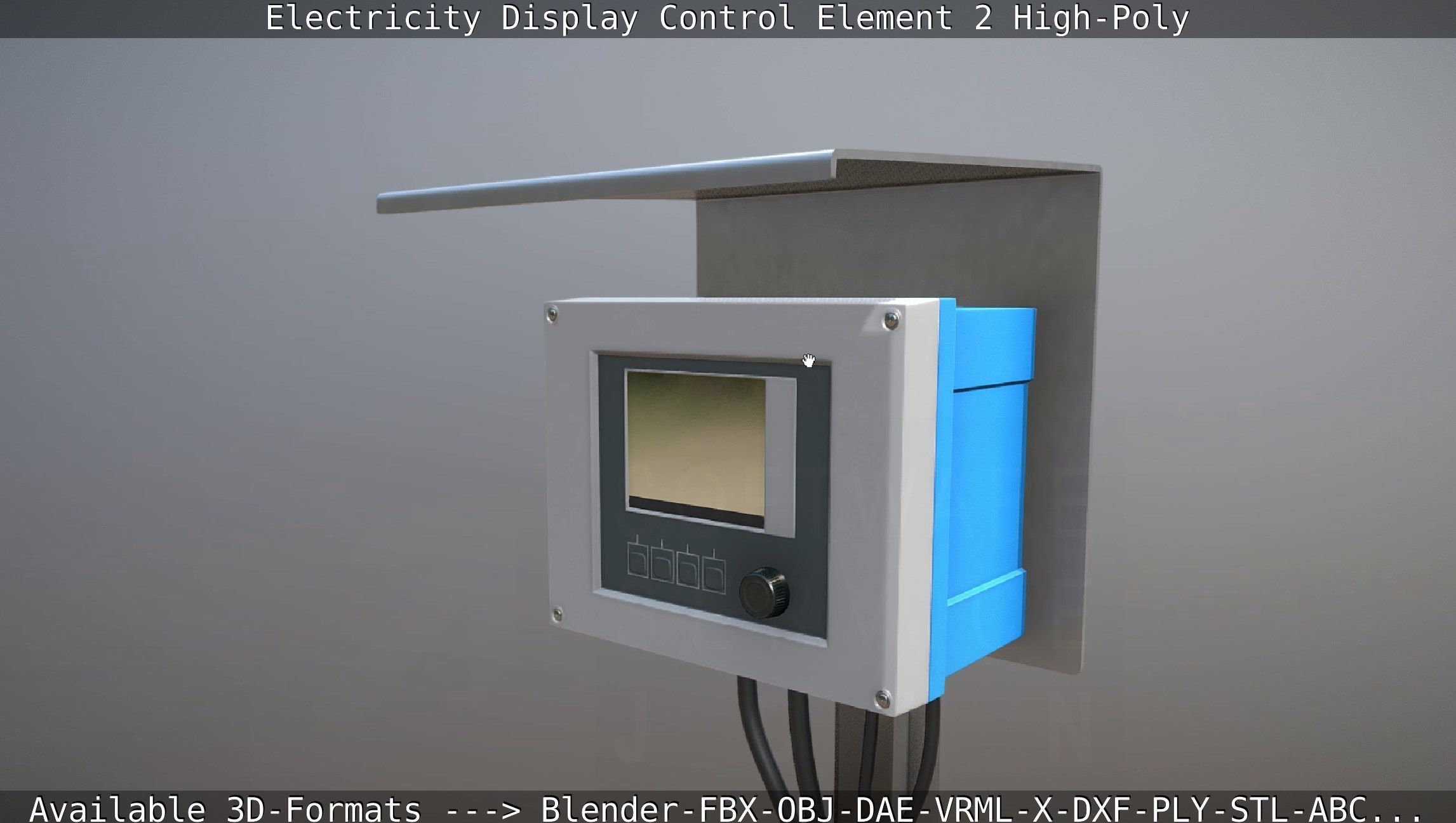 Electricity Display Control Element 2 High-Poly 3D model_49
