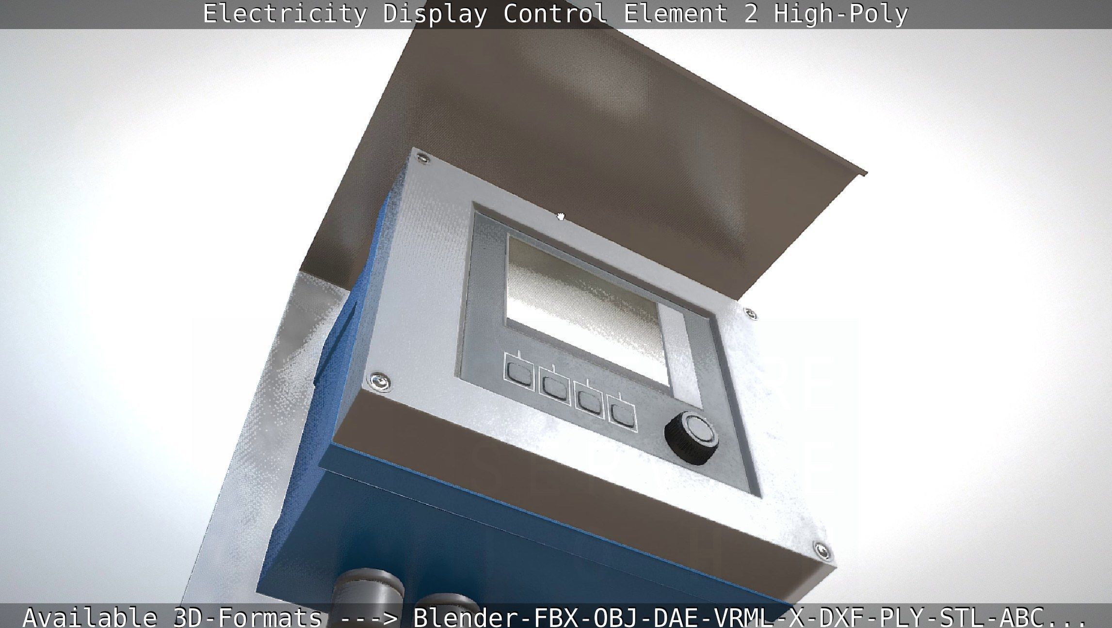 Electricity Display Control Element 2 High-Poly 3D model_45