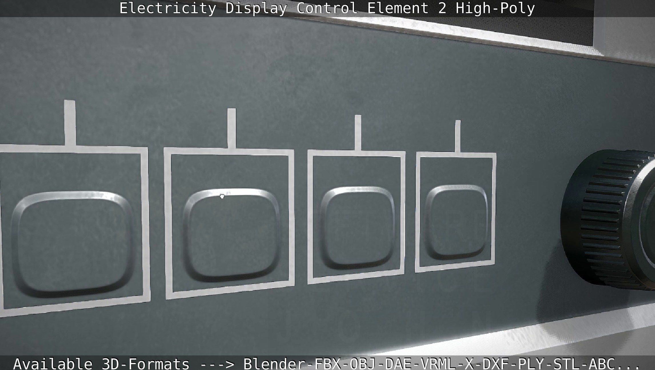 Electricity Display Control Element 2 High-Poly 3D model_39