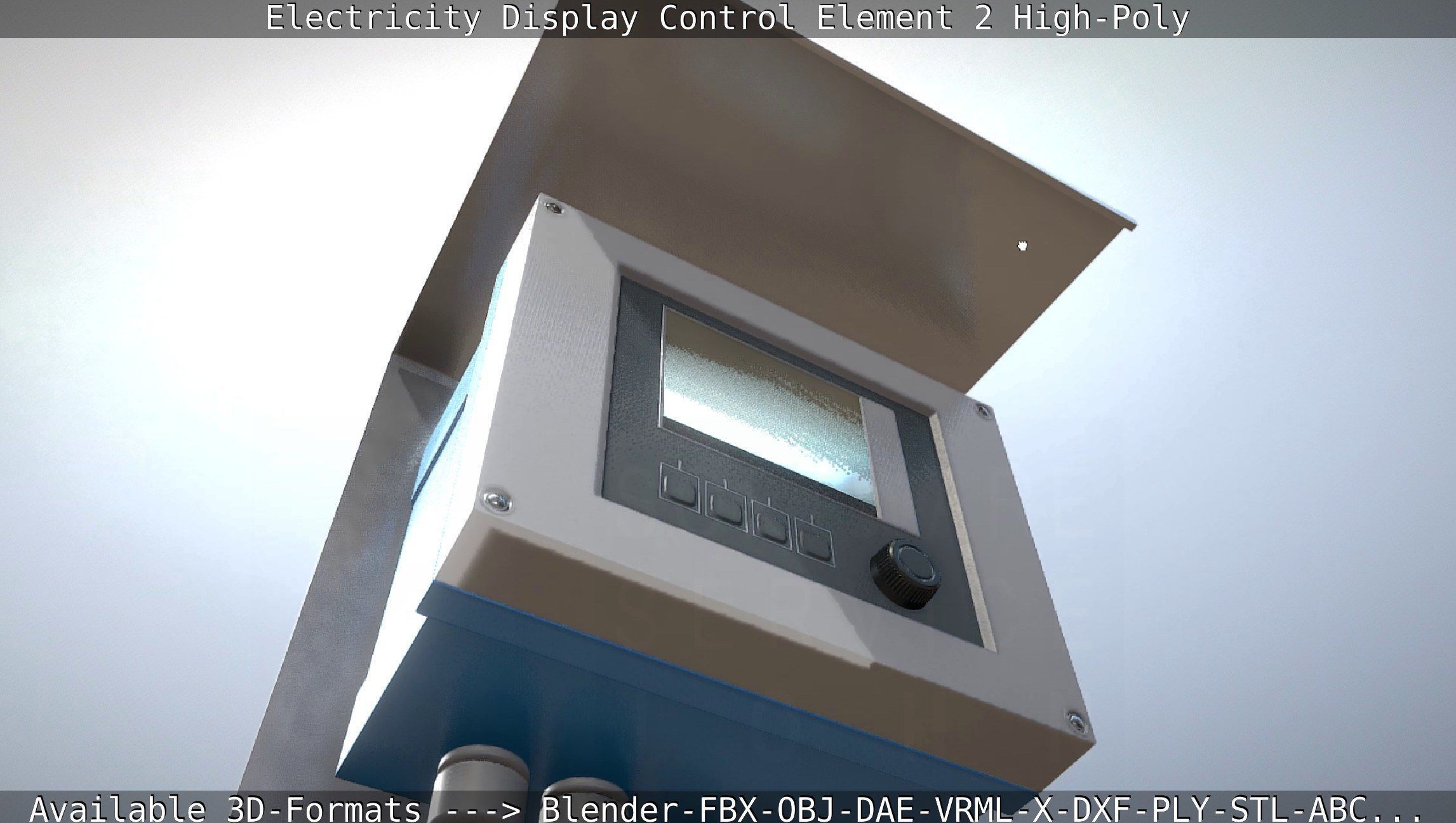 Electricity Display Control Element 2 High-Poly 3D model_44