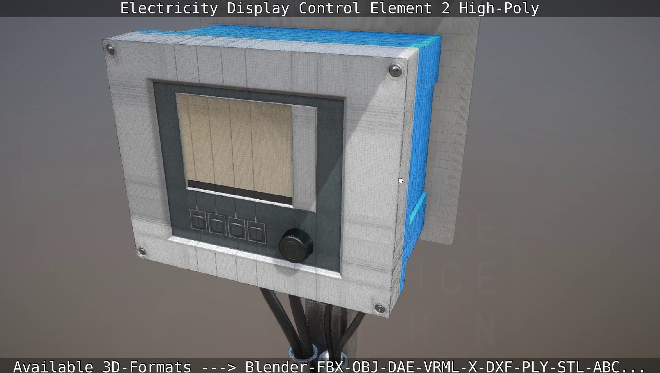 Electricity Display Control Element 2 High-Poly 3D model_67