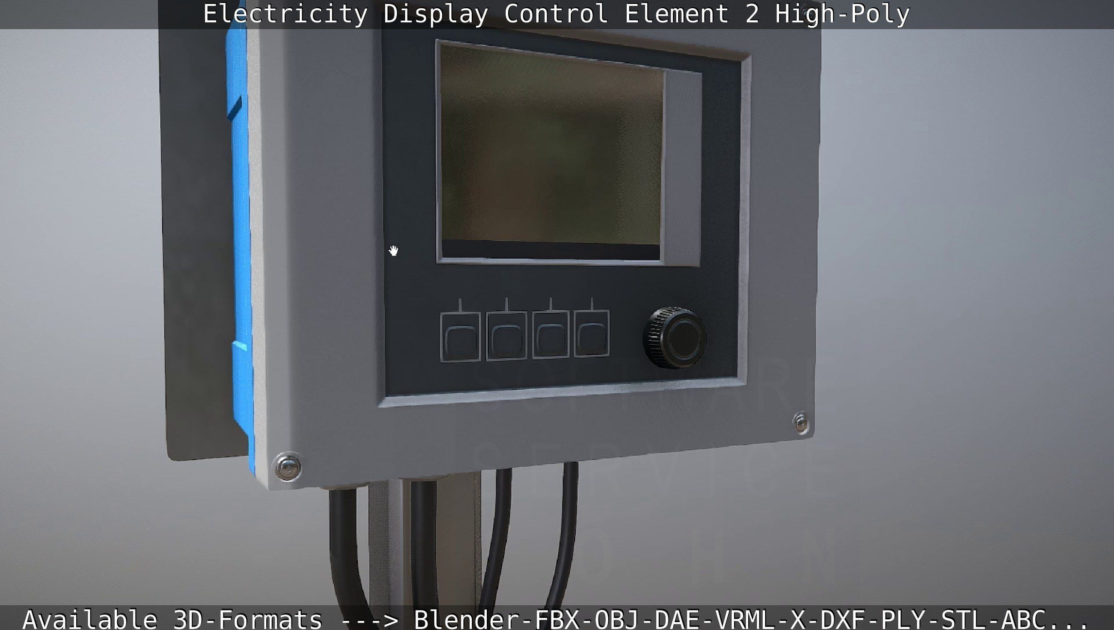 Electricity Display Control Element 2 High-Poly 3D model_42