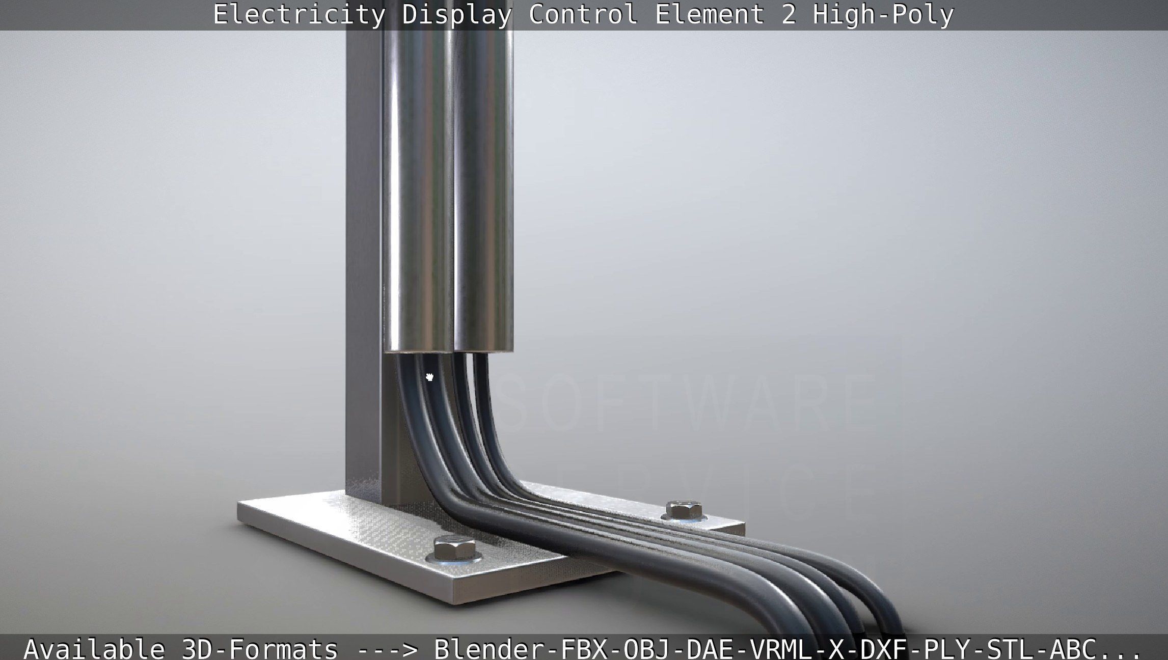 Electricity Display Control Element 2 High-Poly 3D model_3