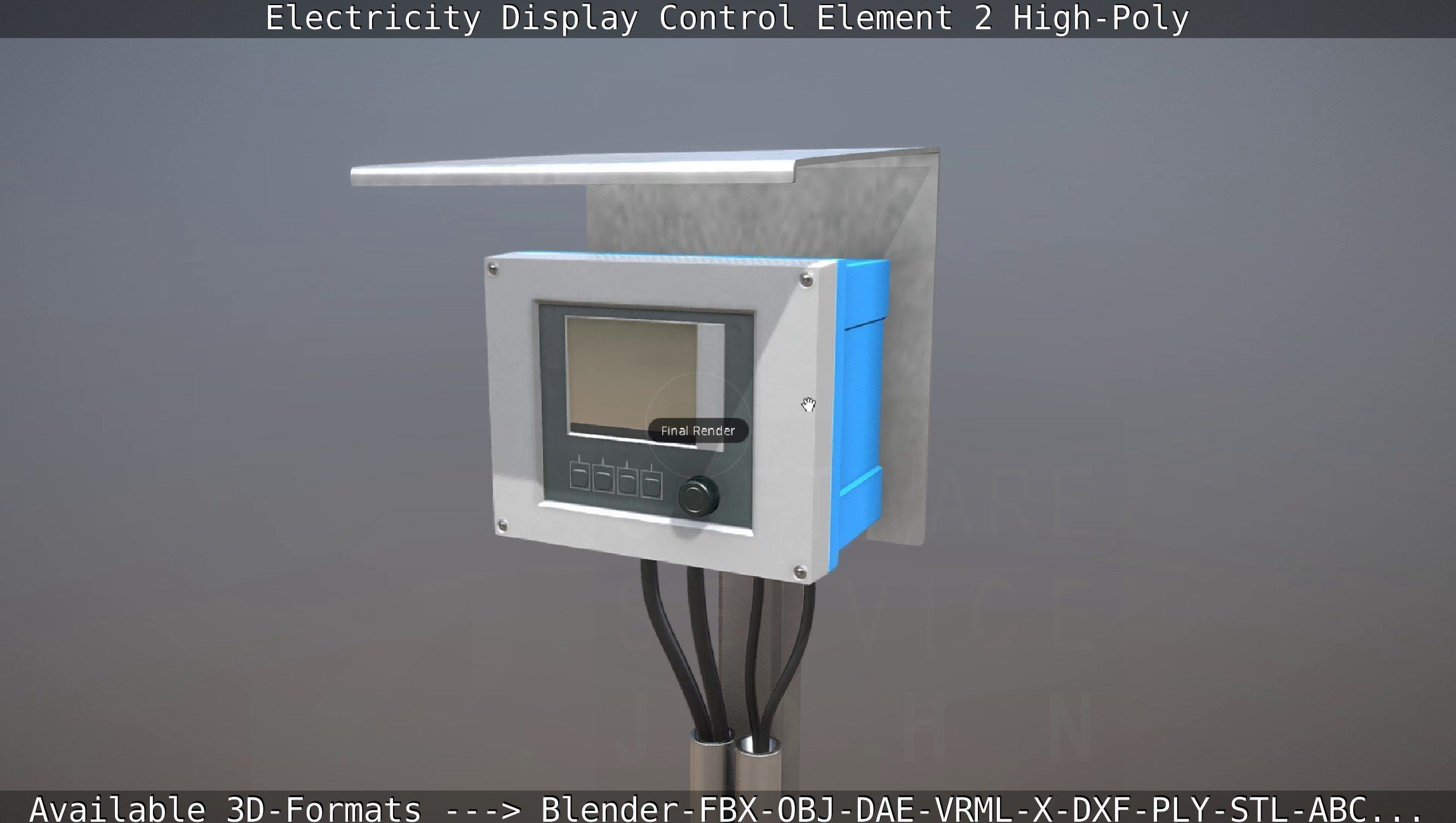 Electricity Display Control Element 2 High-Poly 3D model_82