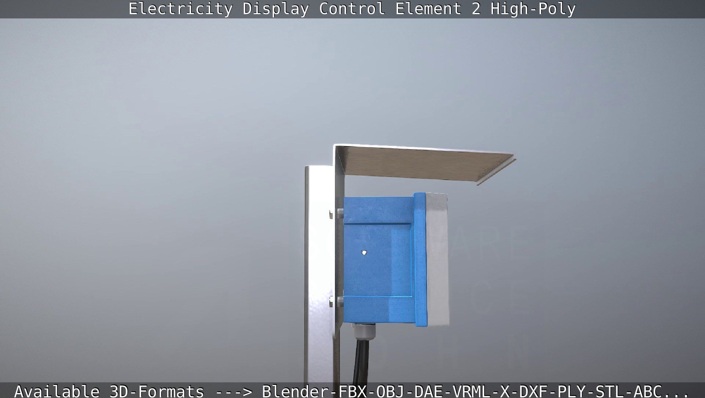 Electricity Display Control Element 2 High-Poly 3D model_24