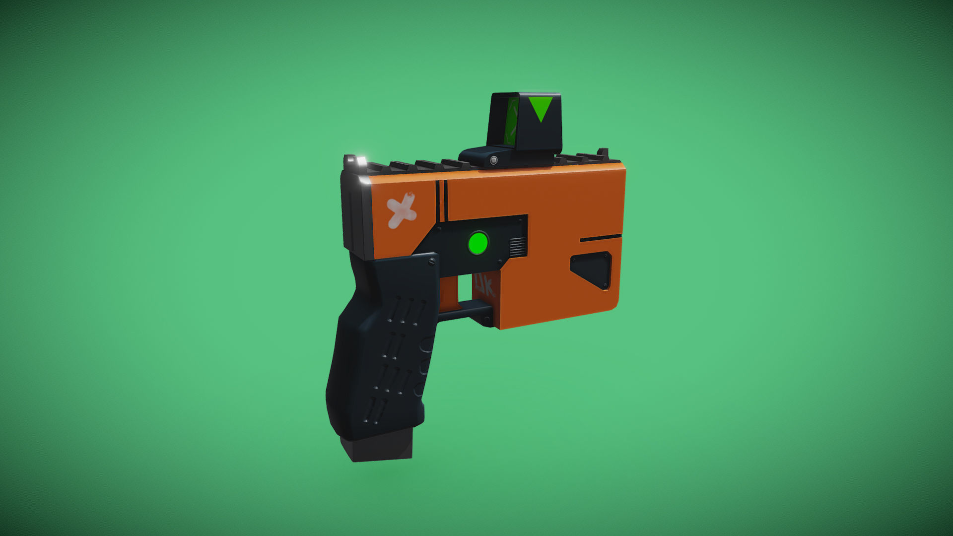Sci-Fi Handgun stylized Low-poly 3D model_4