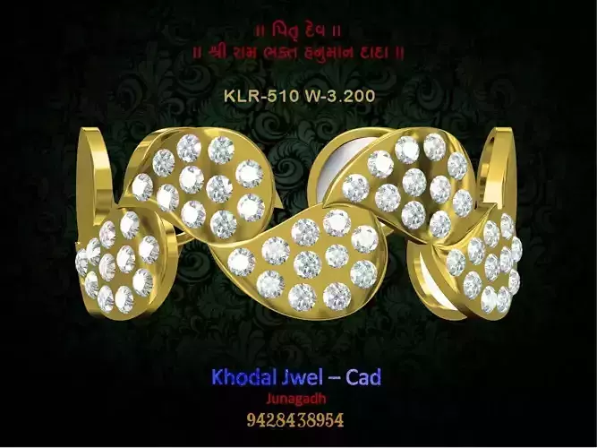 ladies ring Low-poly 3D model