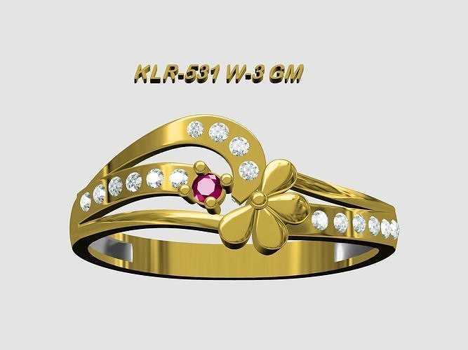 ladies ring Low-poly 3D model