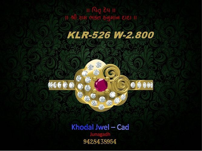 ladies ring Low-poly 3D model