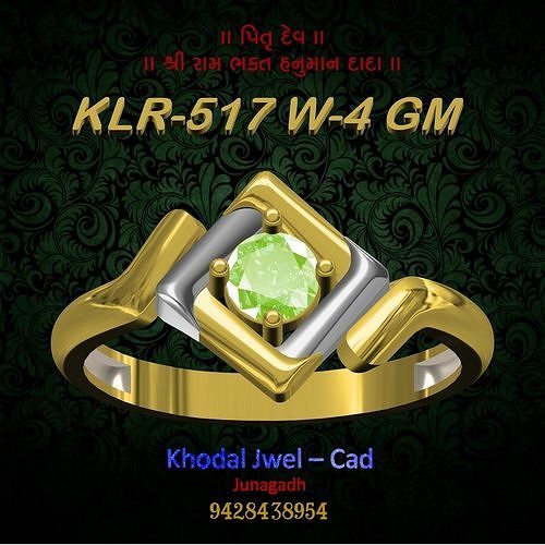ladies ring Low-poly 3D model