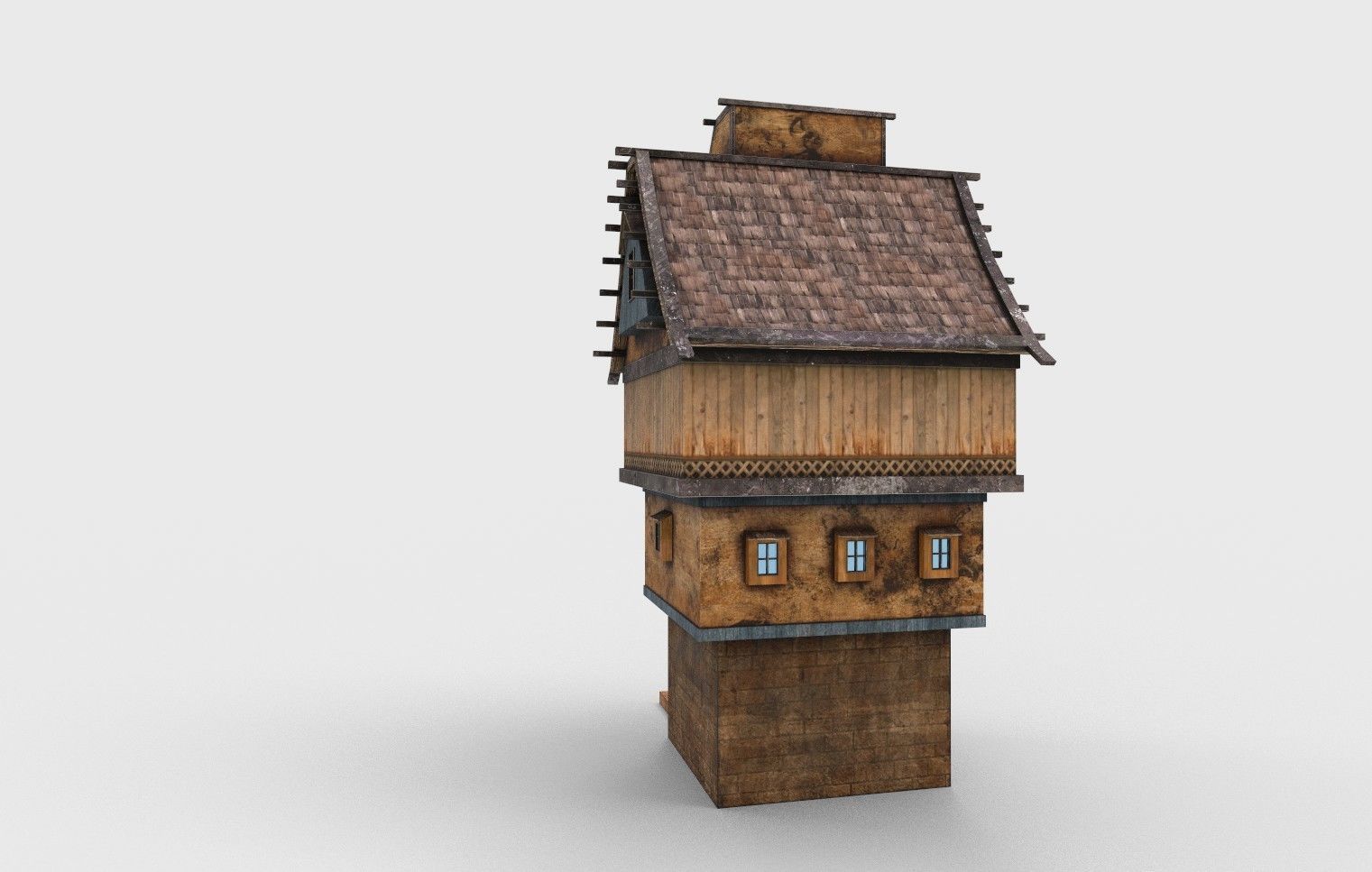  Fantasy Medieval Building 1 Low Poly 3D Model Low-poly 3D model_3