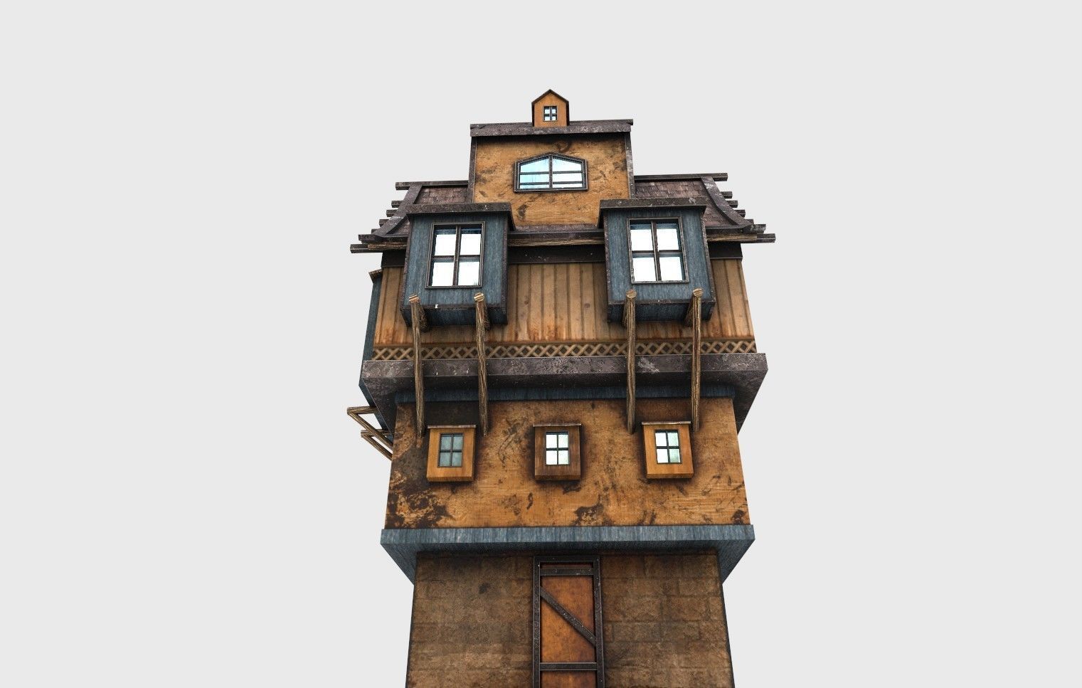  Fantasy Medieval Building 1 Low Poly 3D Model Low-poly 3D model_6