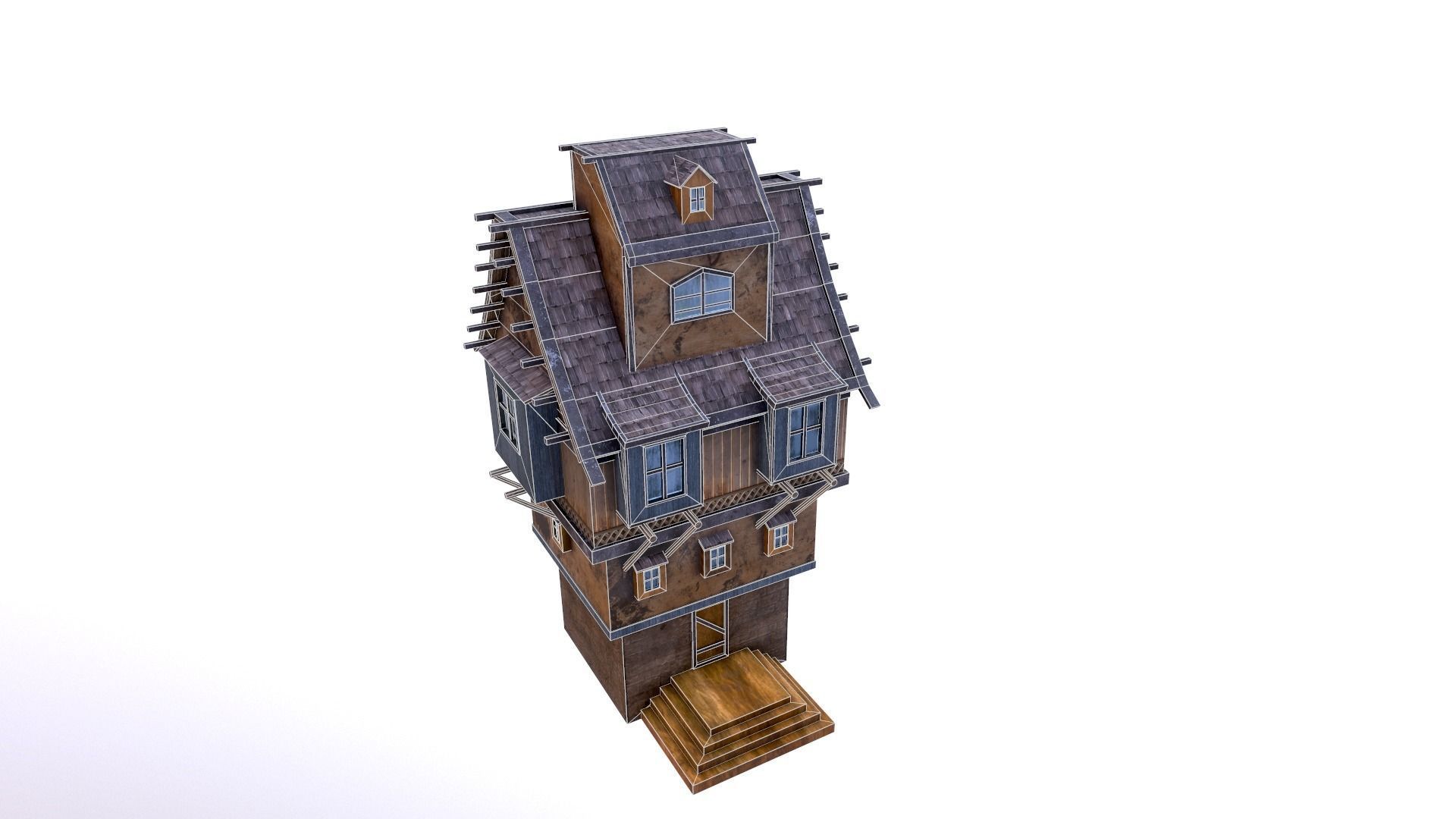  Fantasy Medieval Building 1 Low Poly 3D Model Low-poly 3D model_10