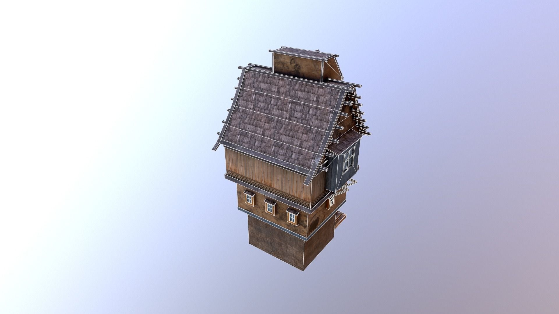  Fantasy Medieval Building 1 Low Poly 3D Model Low-poly 3D model_13