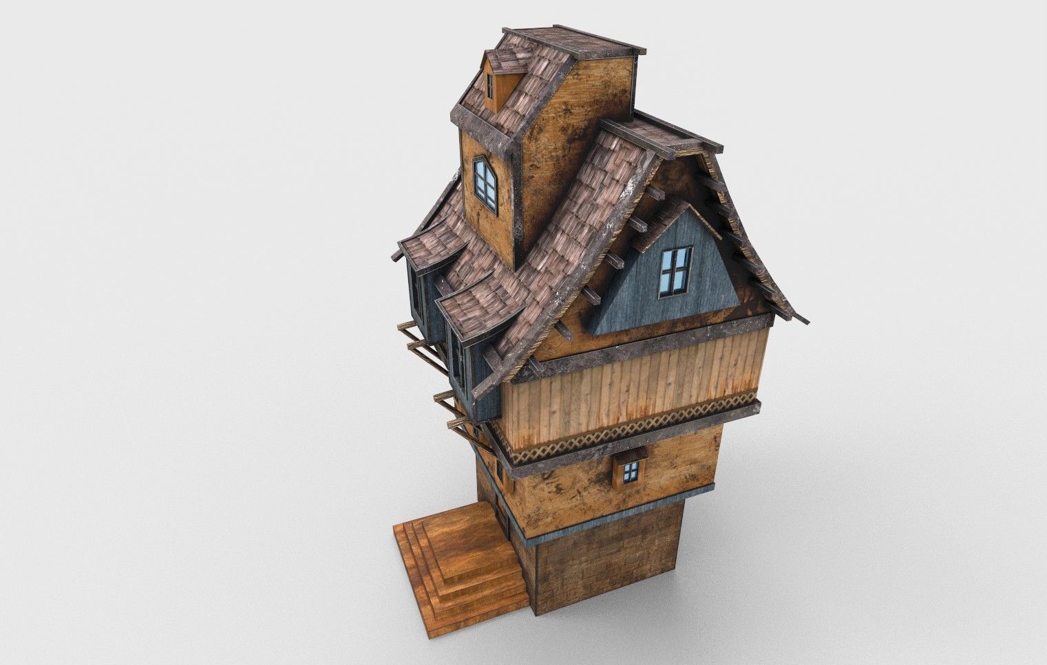  Fantasy Medieval Building 1 Low Poly 3D Model Low-poly 3D model_9