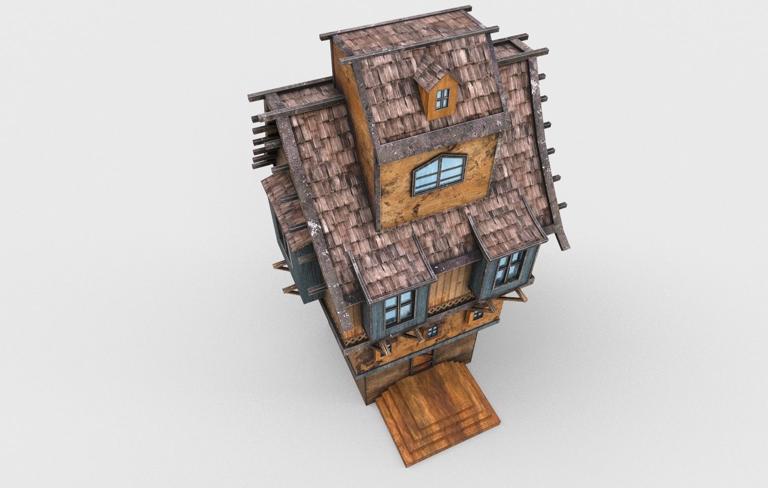  Fantasy Medieval Building 1 Low Poly 3D Model Low-poly 3D model_5