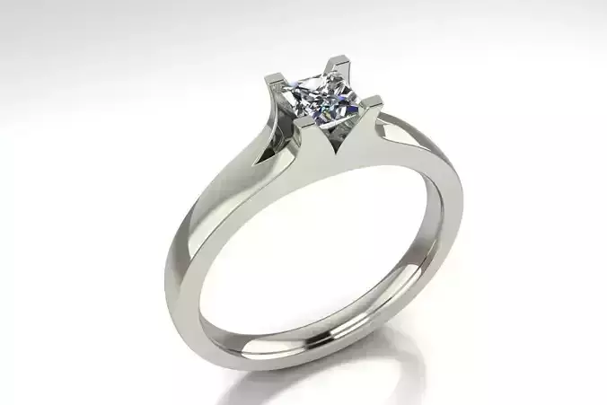 ring engagement with solitaire setting