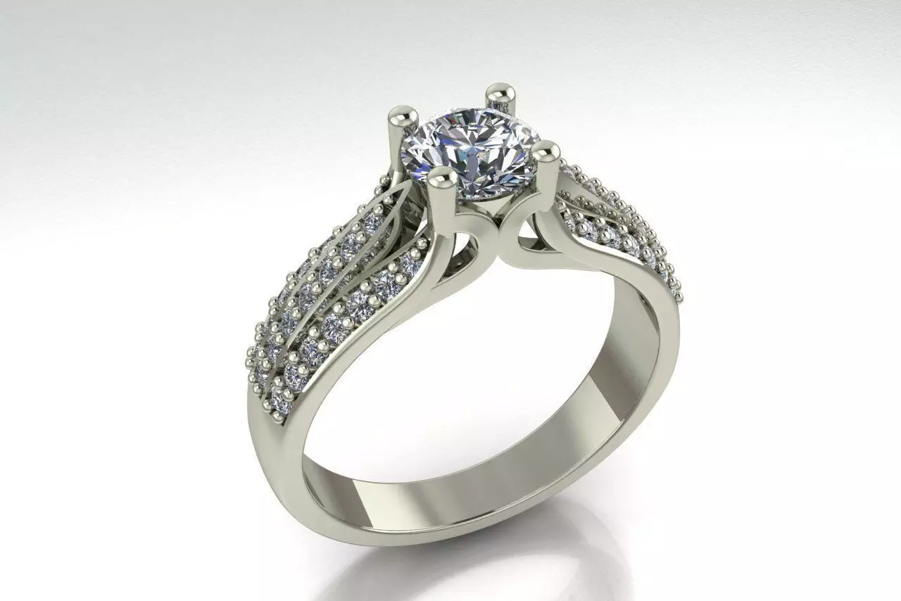 Diamond ring 3D model_0