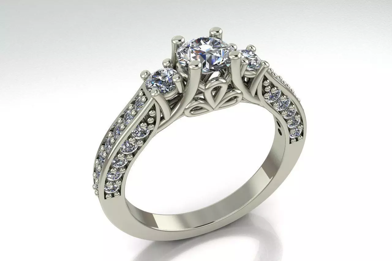 Diamond ring 3D model_0