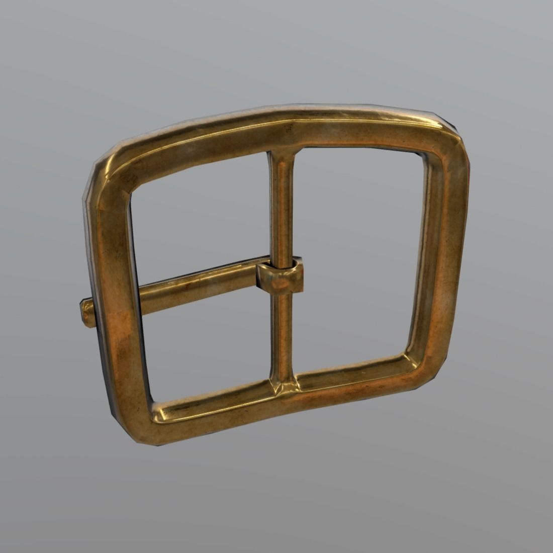 Buckle gold Low-poly 3D model_4
