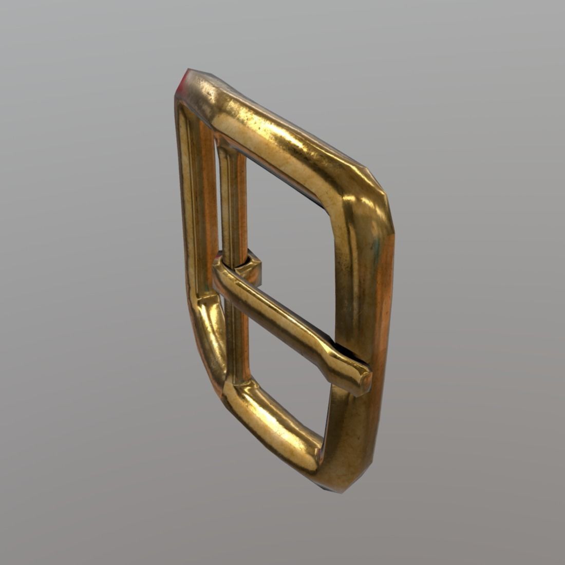 Buckle gold Low-poly 3D model_2