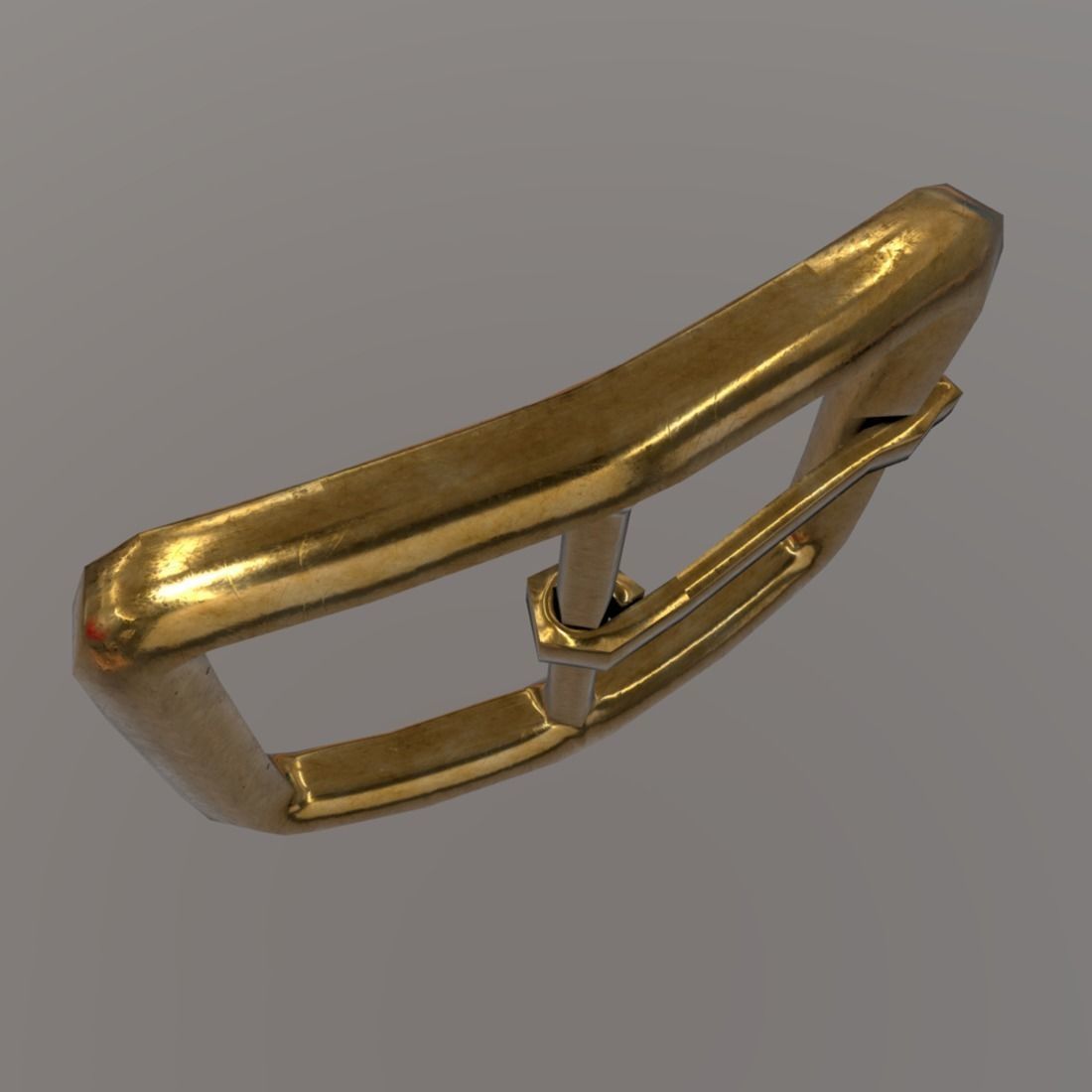 Buckle gold Low-poly 3D model_6